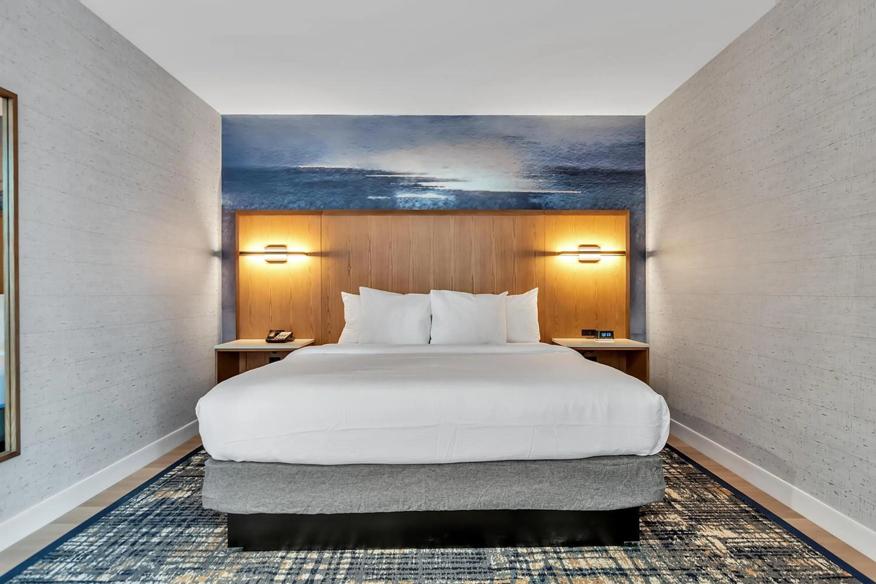 Bed in Embassy Suites Buffalo