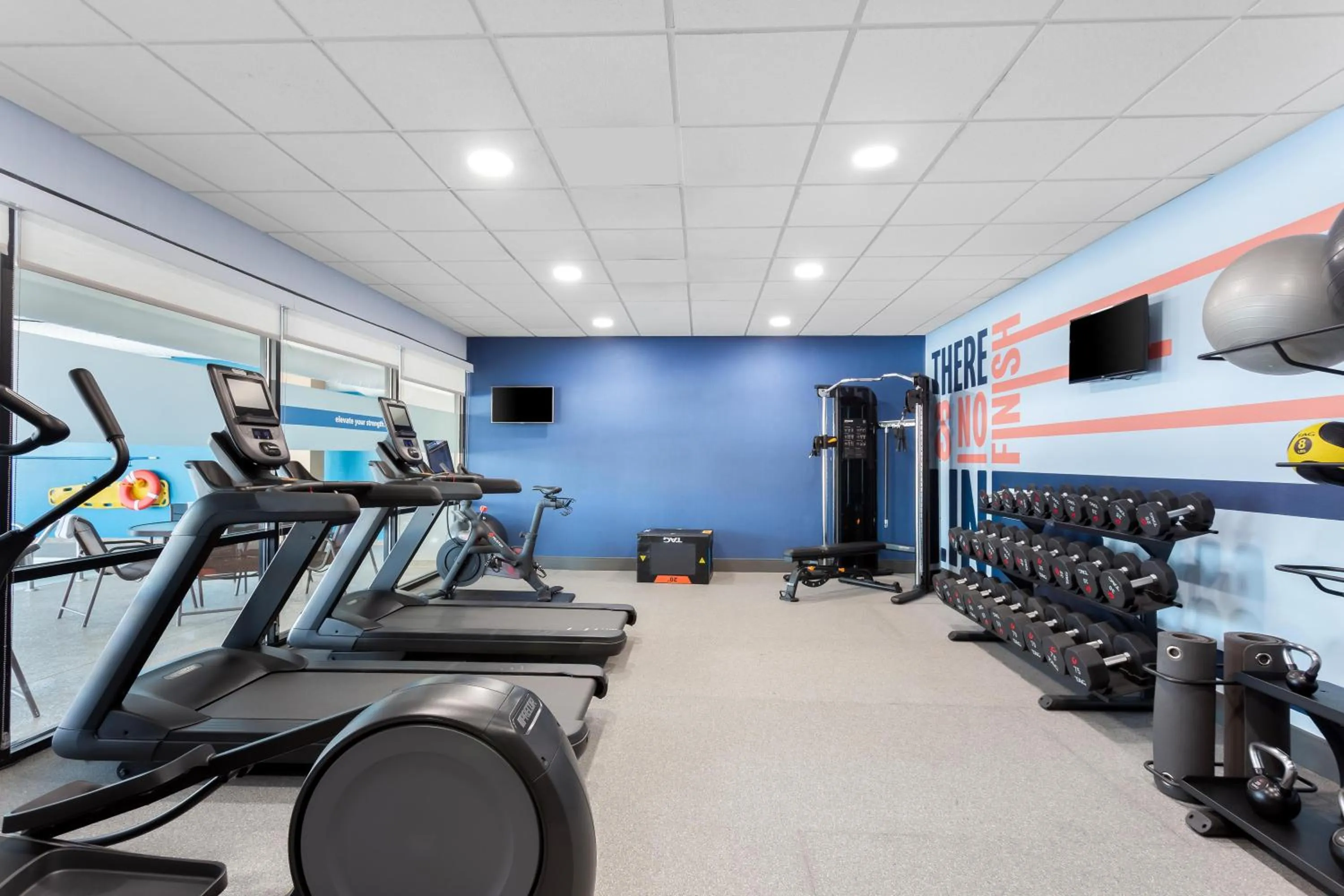Fitness centre/facilities in Hampton Inn & Suites Chicago Deer Park