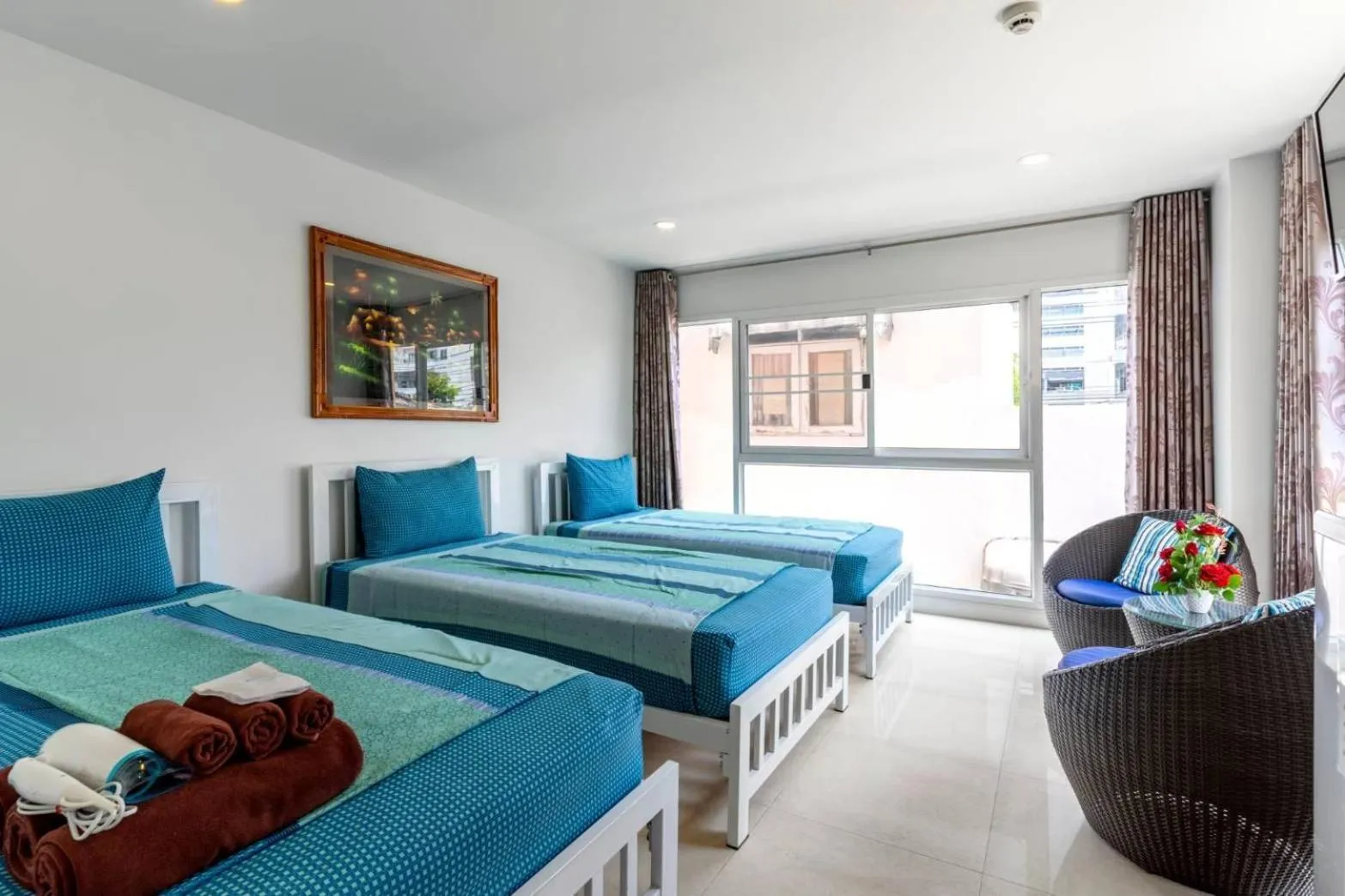 Bed in Parvena Hotel Sathorn