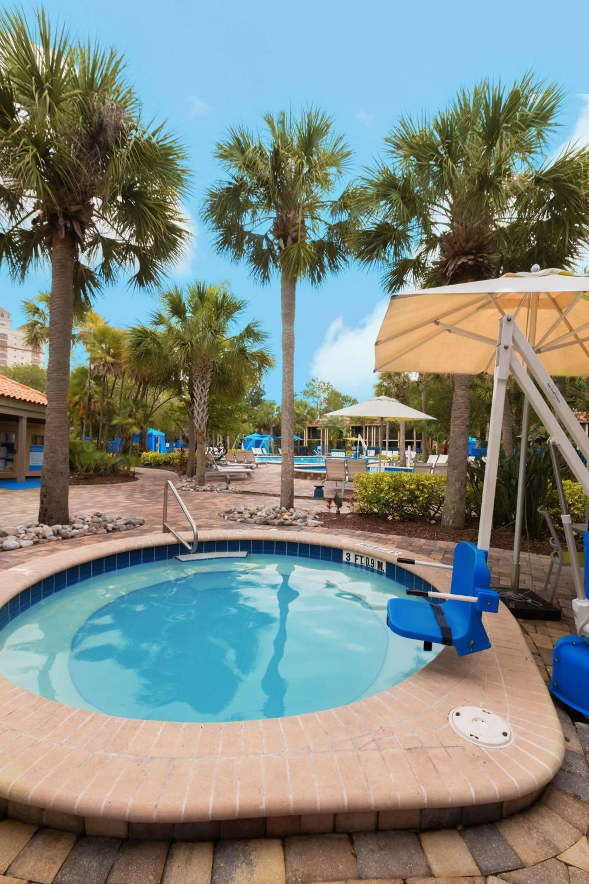 Pool view in DoubleTree by Hilton Hotel Orlando at SeaWorld