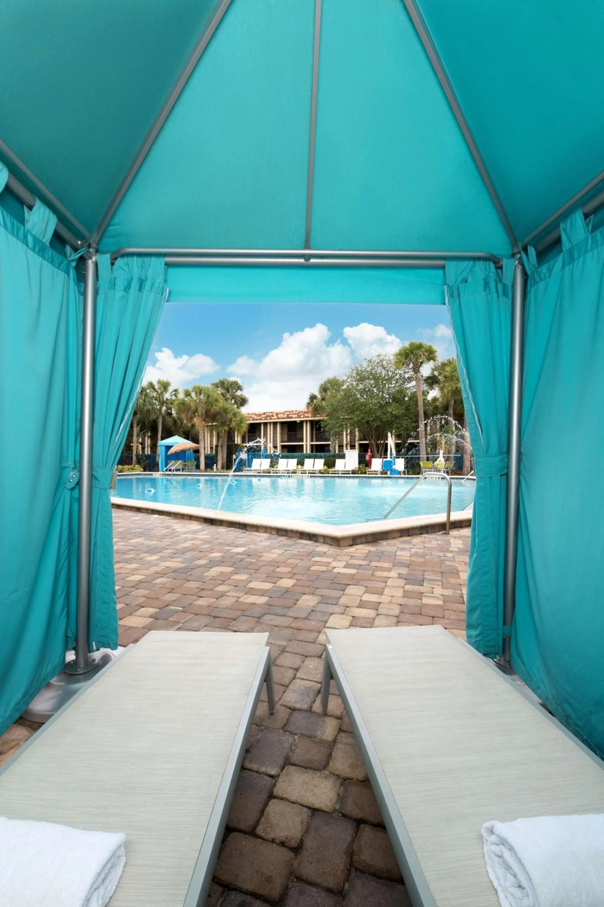 Pool view in DoubleTree by Hilton Hotel Orlando at SeaWorld