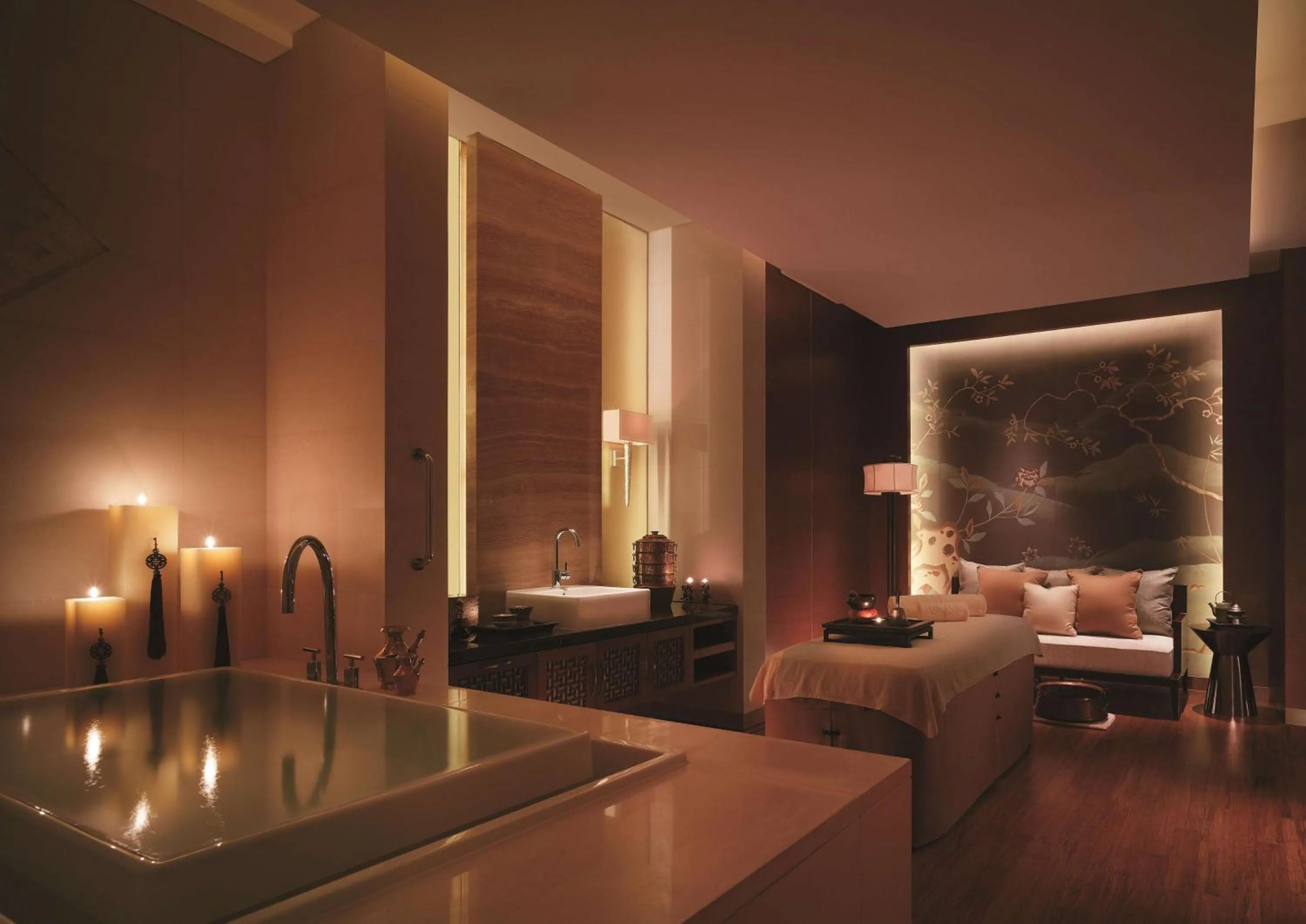 Spa and wellness centre/facilities, Bed in China World Summit Wing, Beijing