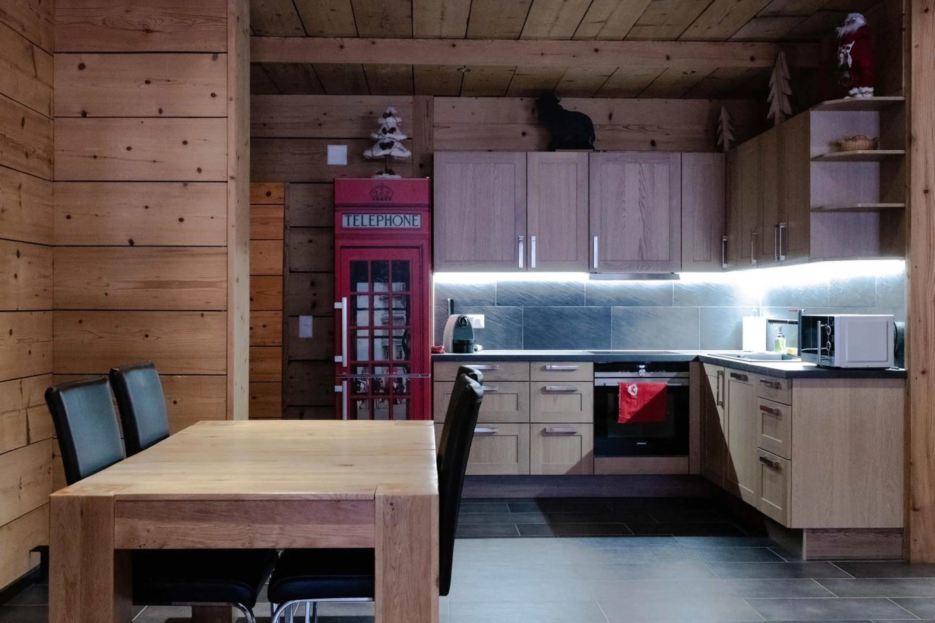 Kitchen or kitchenette in Hotel L'Etable