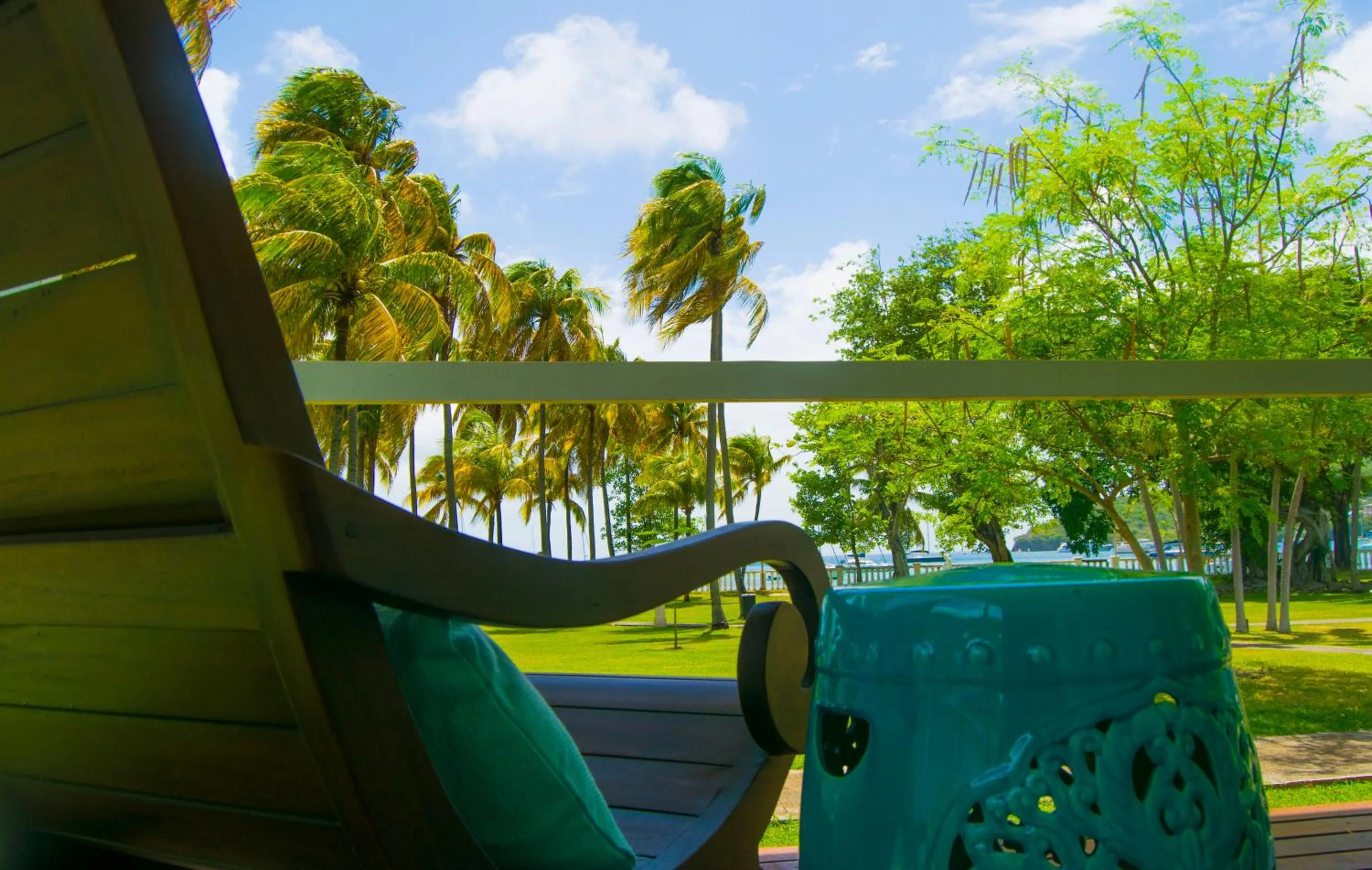 Garden view in Bequia Plantation Hotel