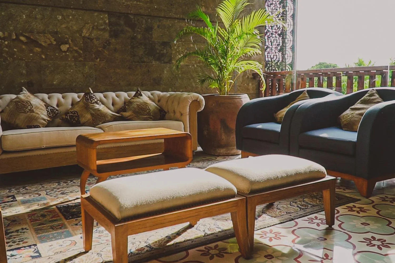 Lobby or reception in Swarga Suites Bali Berawa, Marclan Collection