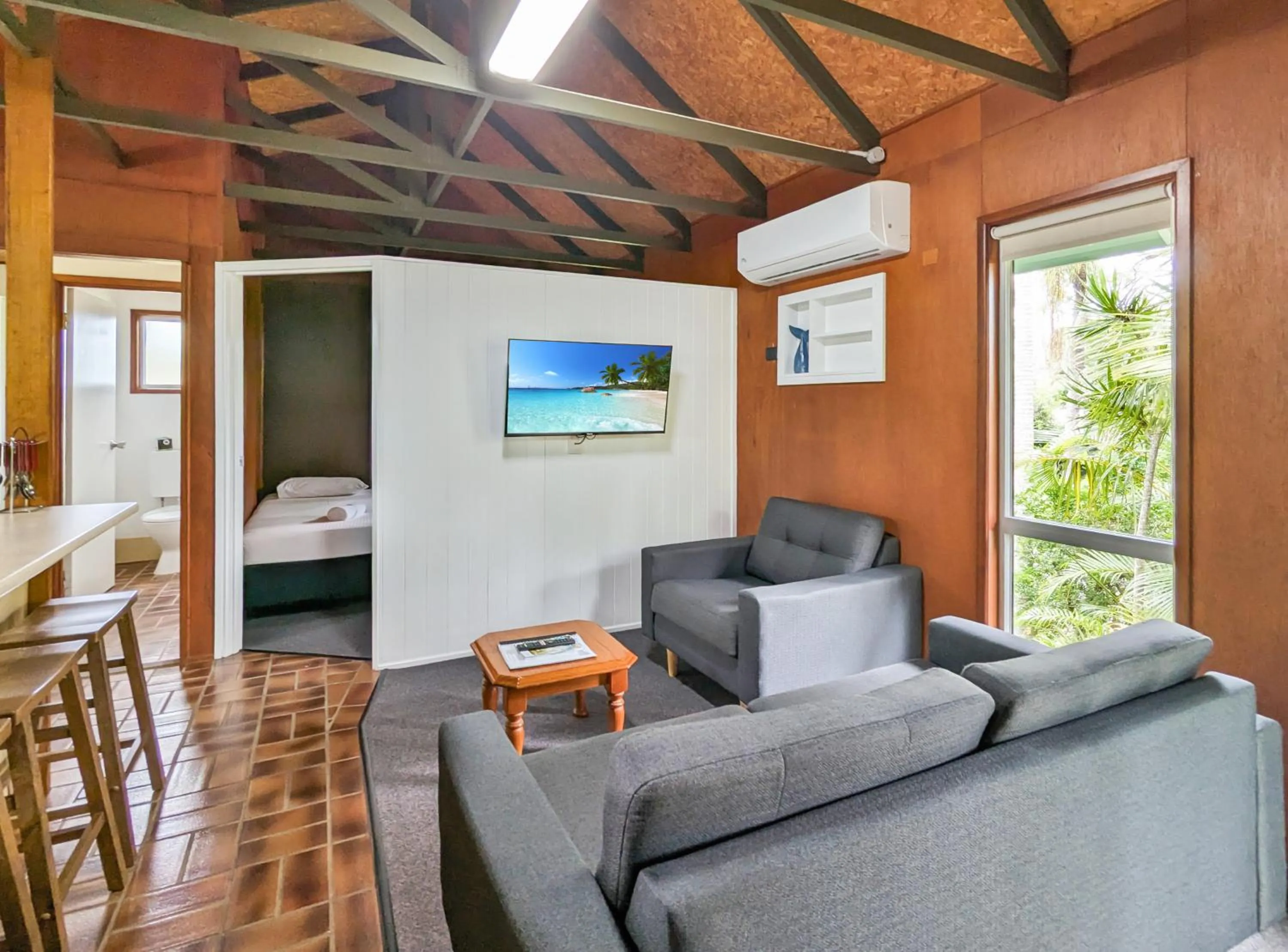 Living room in Gumnut Glen Cabins