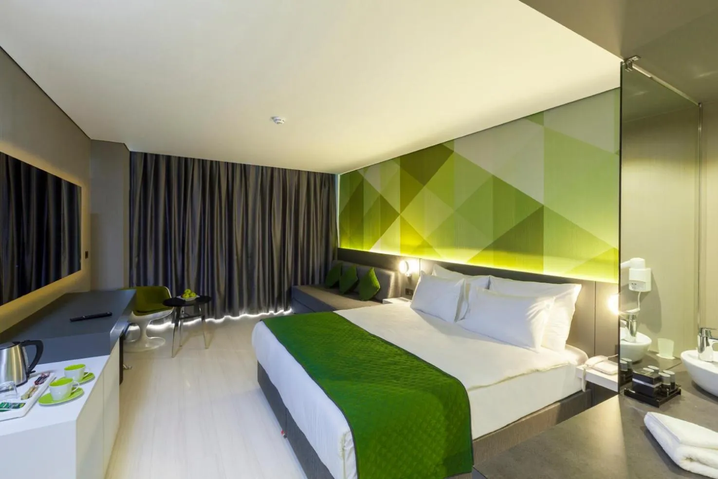 Bathroom, Bed in Bosphorus Sorgun Hotel Ultra All Inclusive