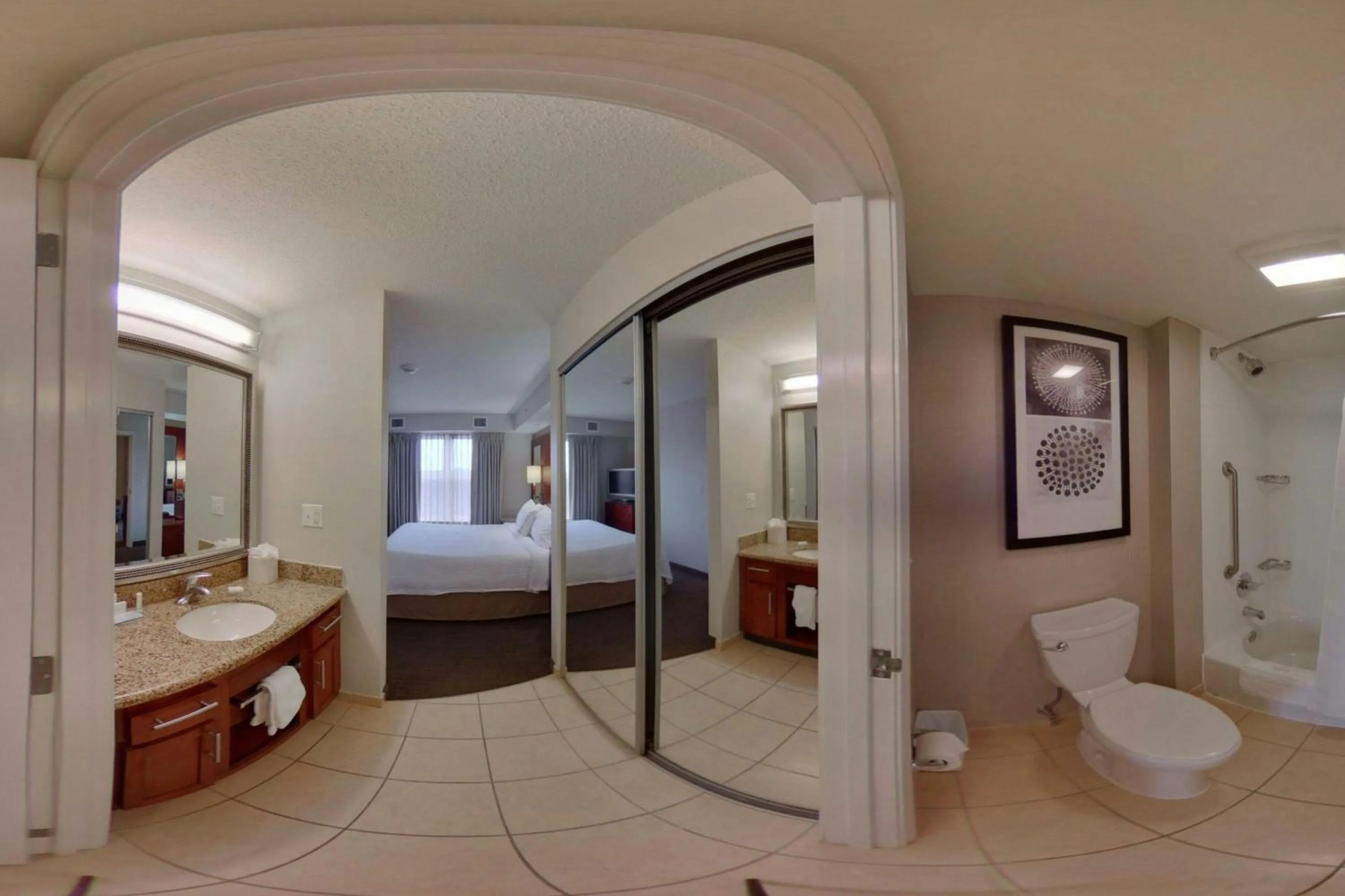 Bathroom, Bed in Residence Inn by Marriott Hazleton