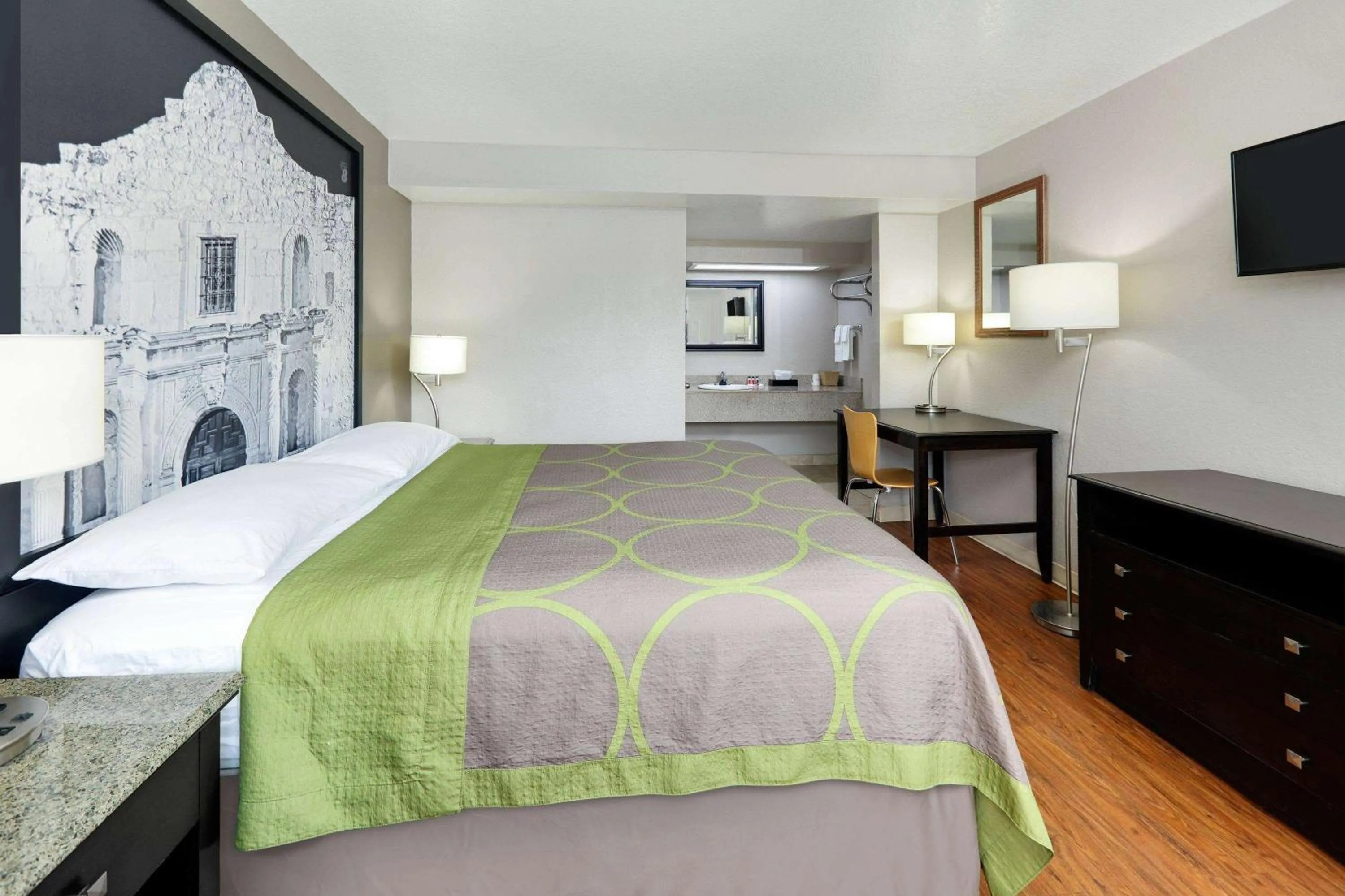 Photo of the whole room in Super 8 by Wyndham San Antonio Pearl District Downtown