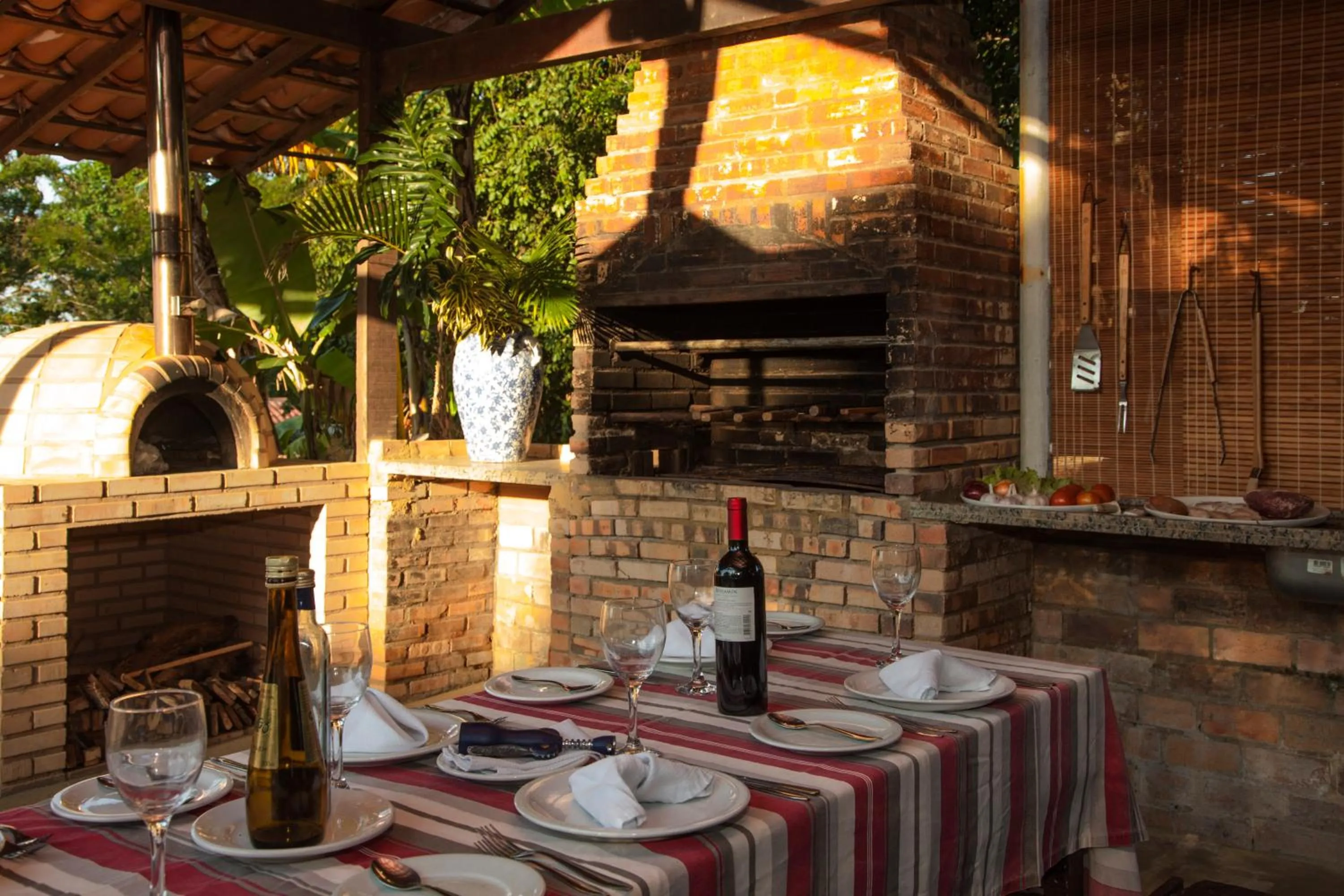 BBQ facilities in Pousada dos Reis