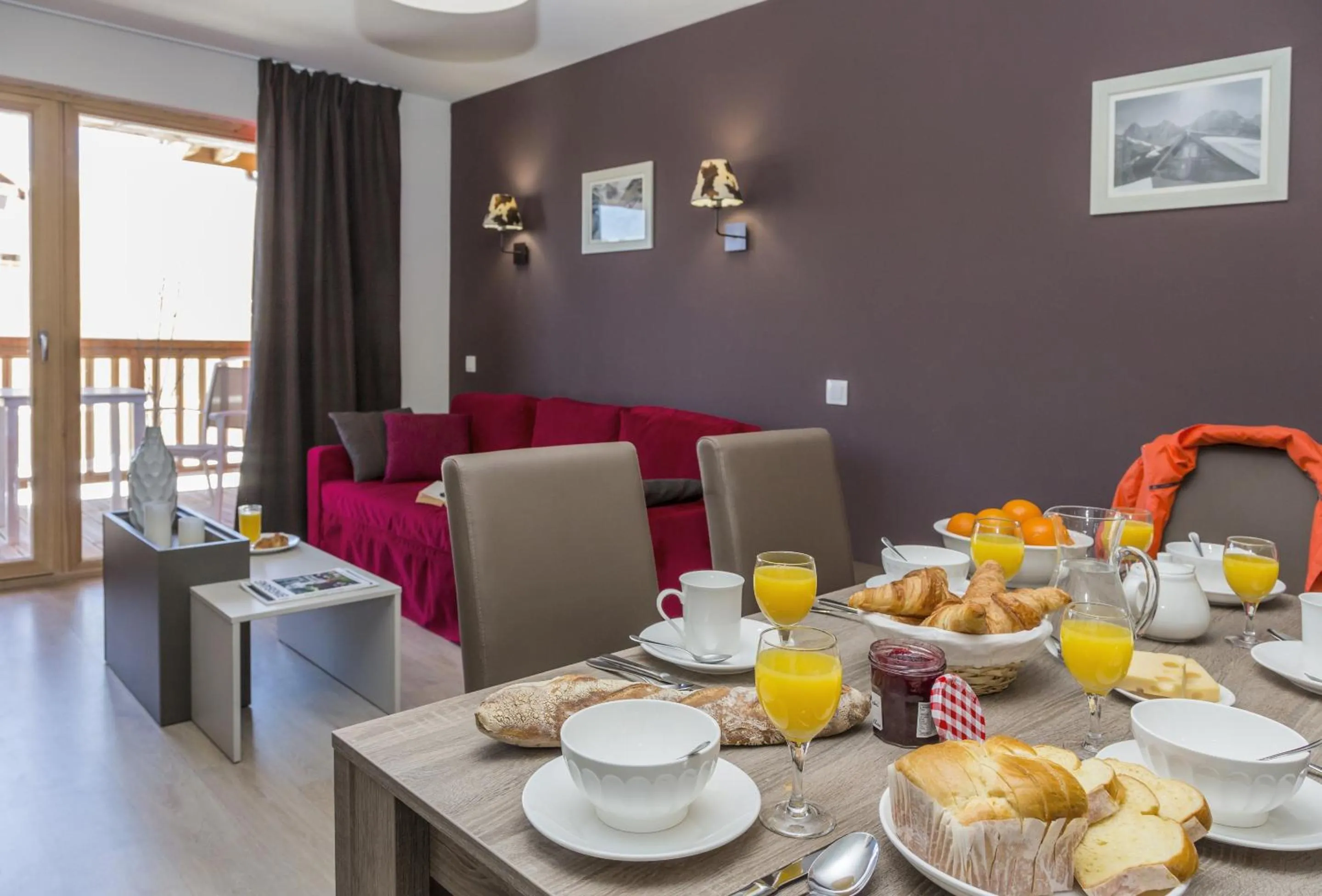 Living room in Résidence Odalys Front de Neige