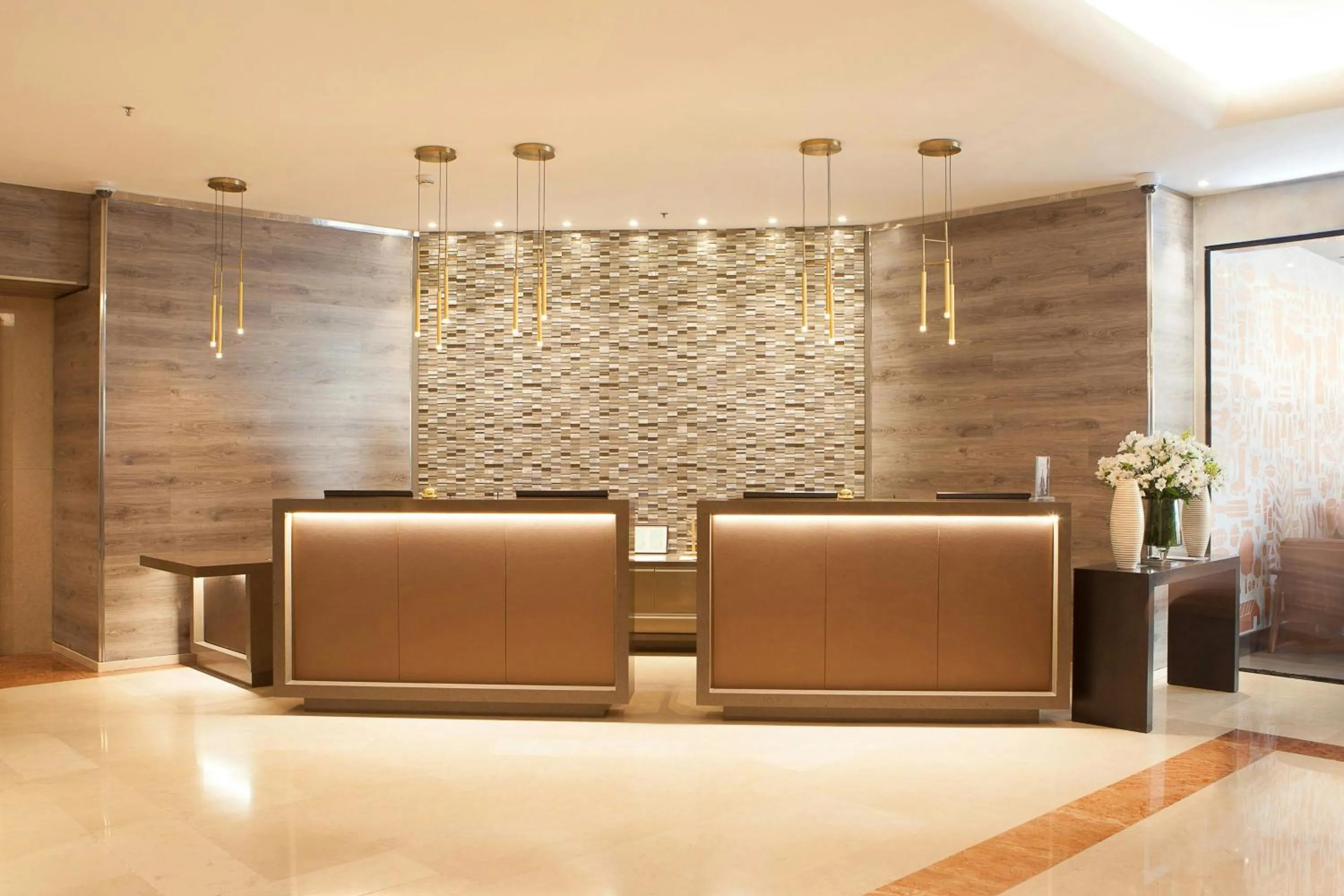 Lobby or reception in Hotel Plaza Santiago