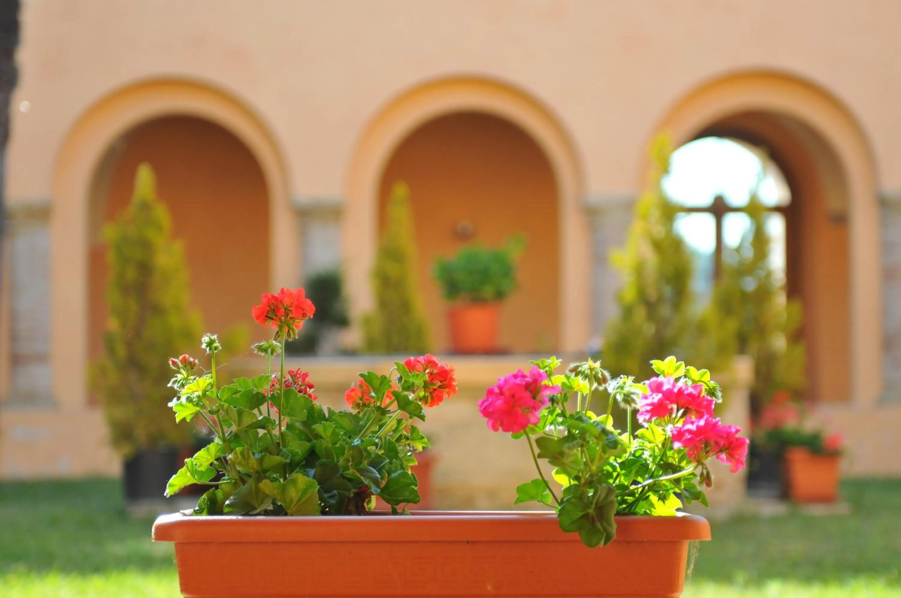 Decorative detail in Chiostro Delle Monache Hostel Volterra