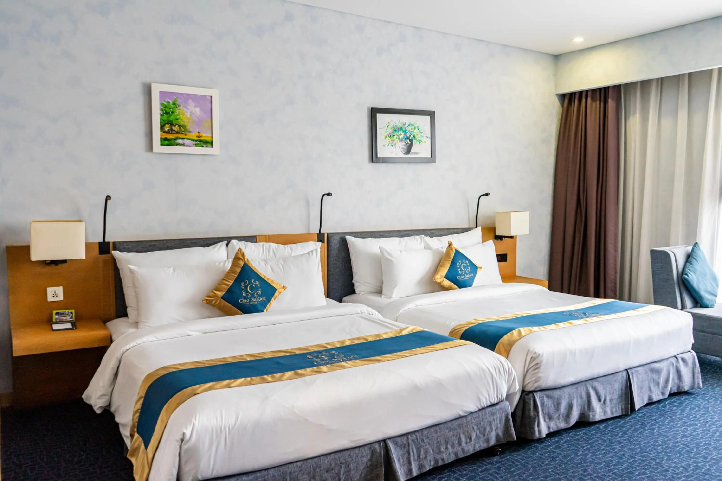 Bed in Ciao SaiGon Hotel & Spa