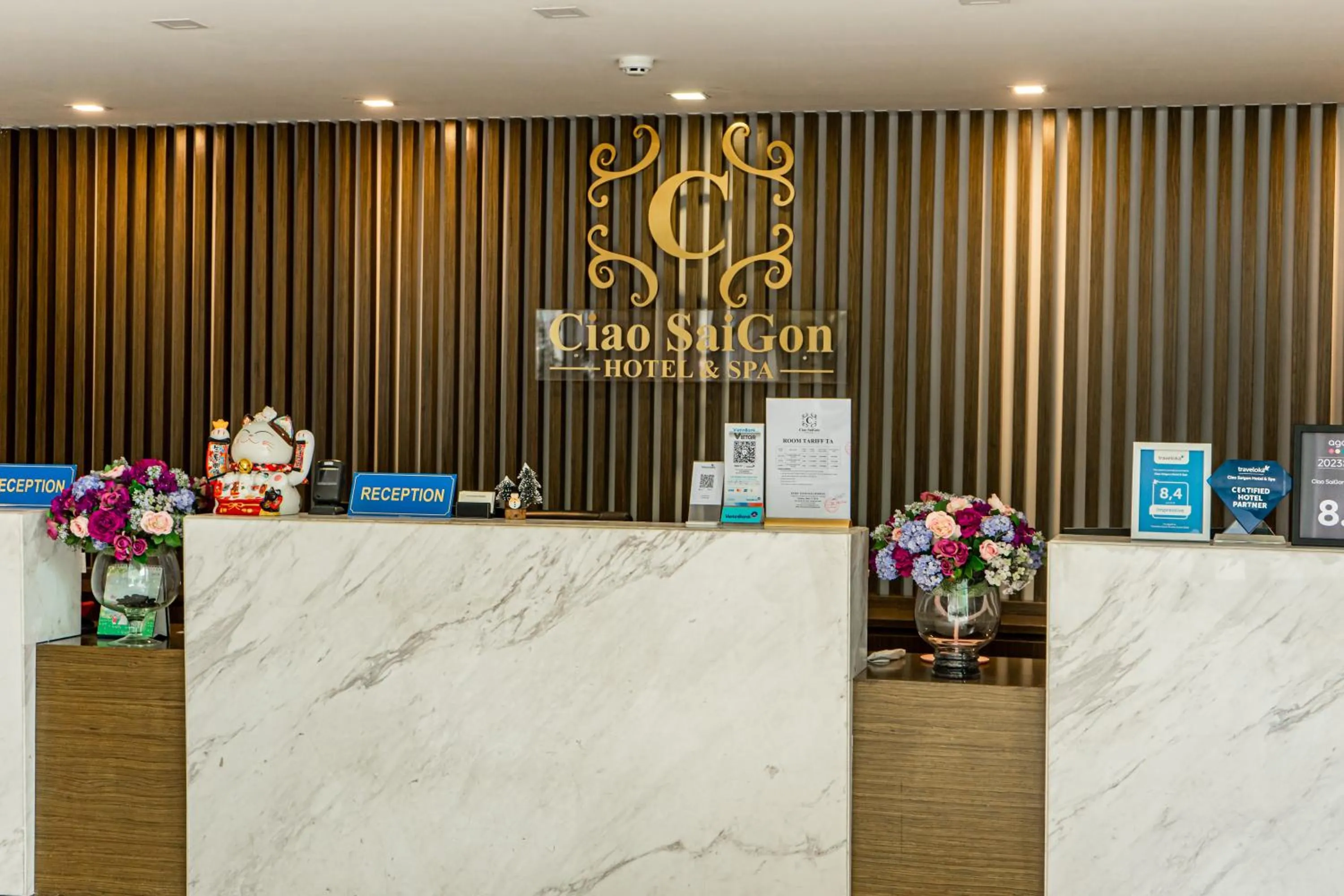 Lobby or reception in Ciao SaiGon Hotel & Spa