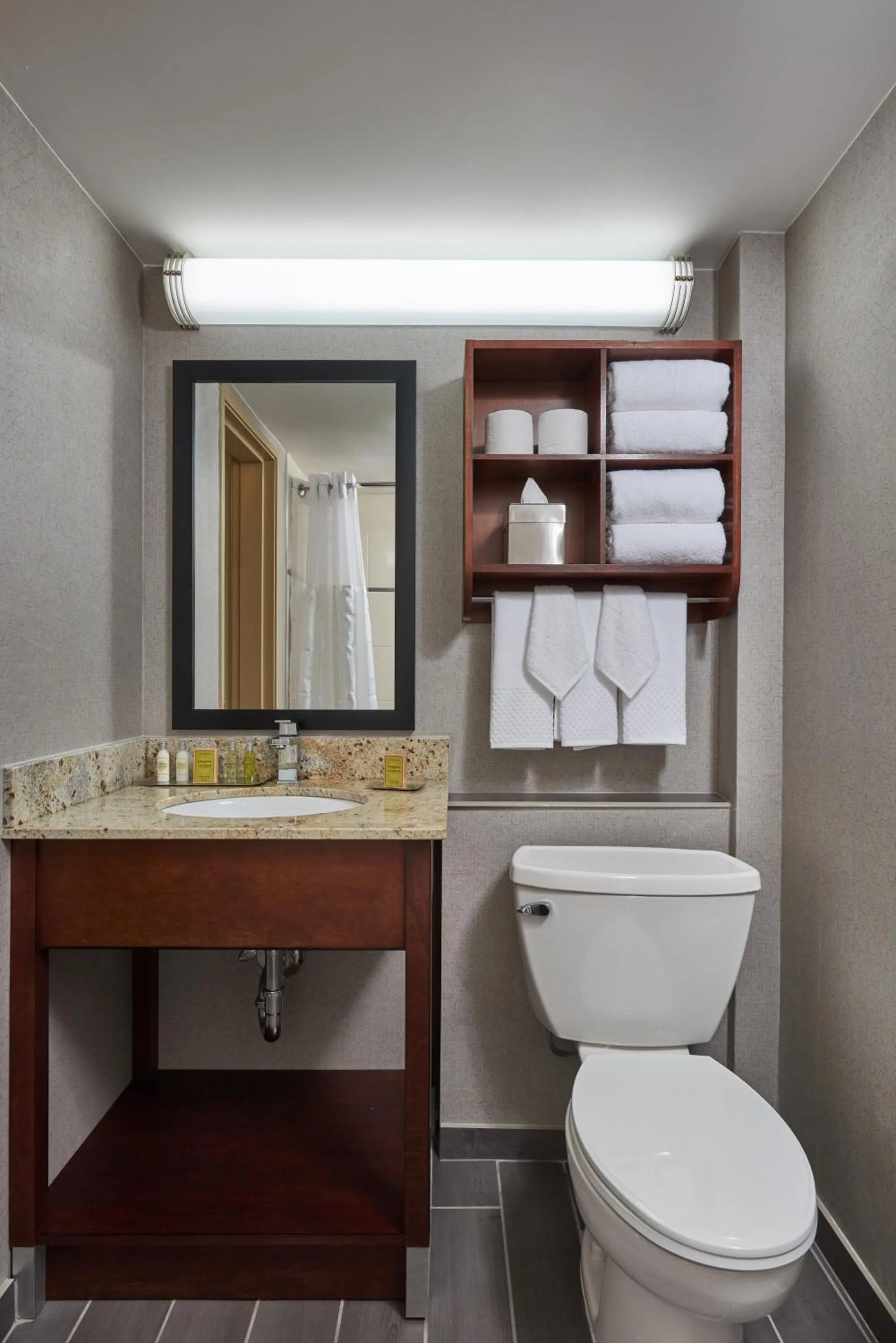 Bathroom in Doubletree By Hilton Raleigh Crabtree Valley