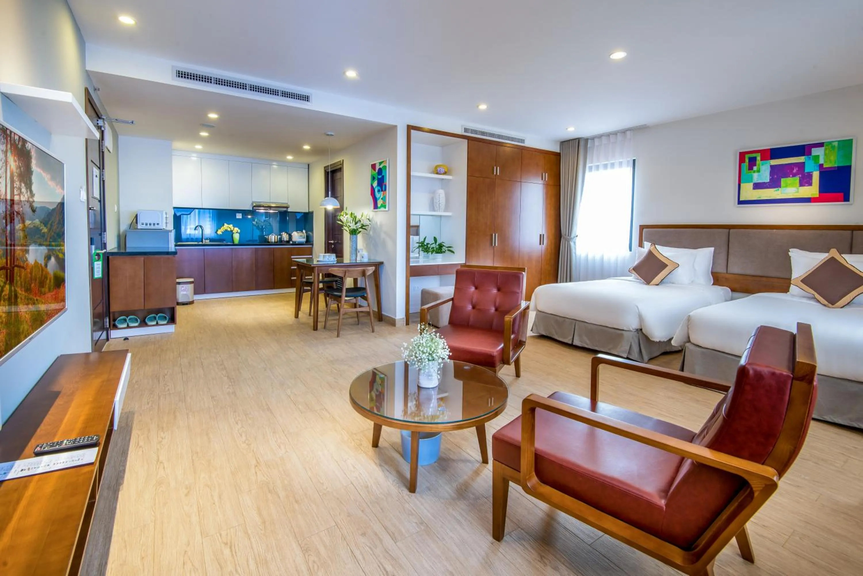 Living room, Bed in Dream Hotel and Apartment