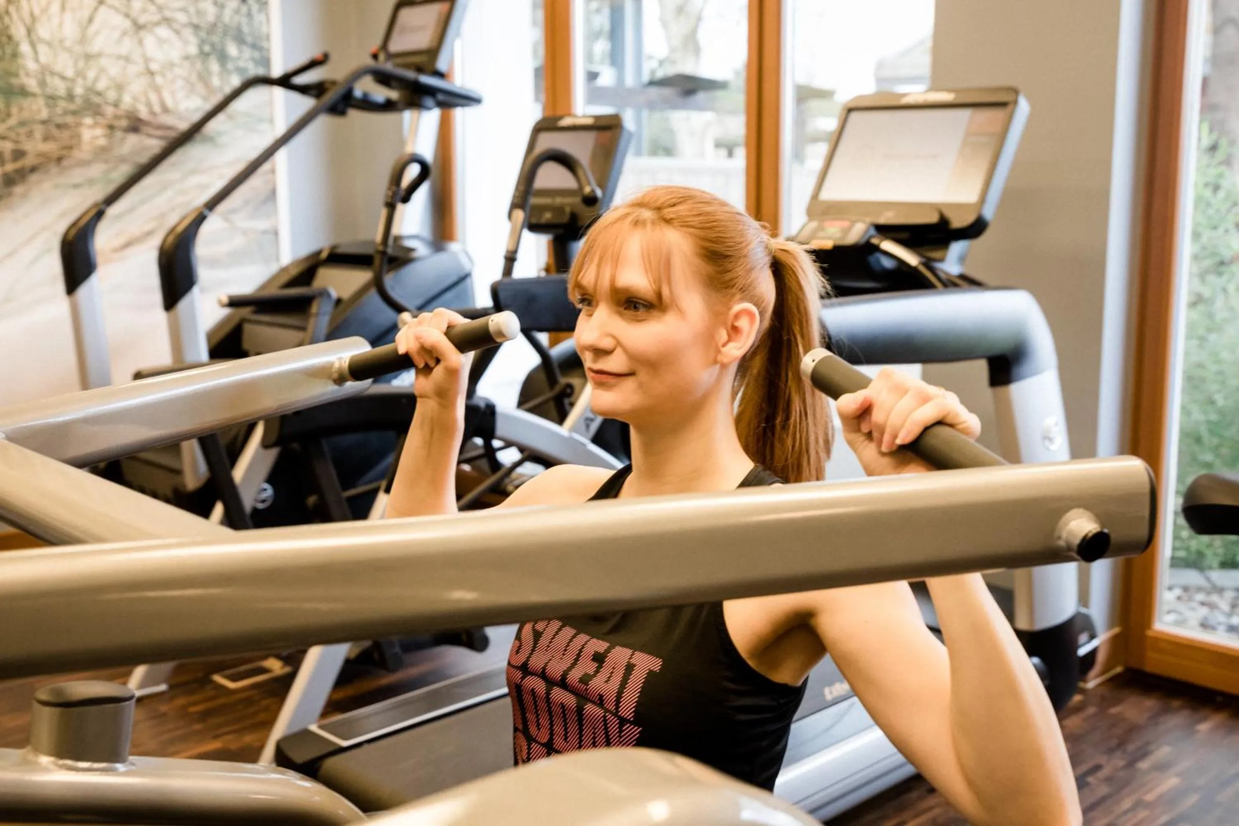 Fitness centre/facilities in Familien Wellness Hotel Seeklause mit großem Abenteuerspielplatz "Piraten-Insel-Usedom" Kinder immer All-Inklusive & Getränke ganztags inklusive