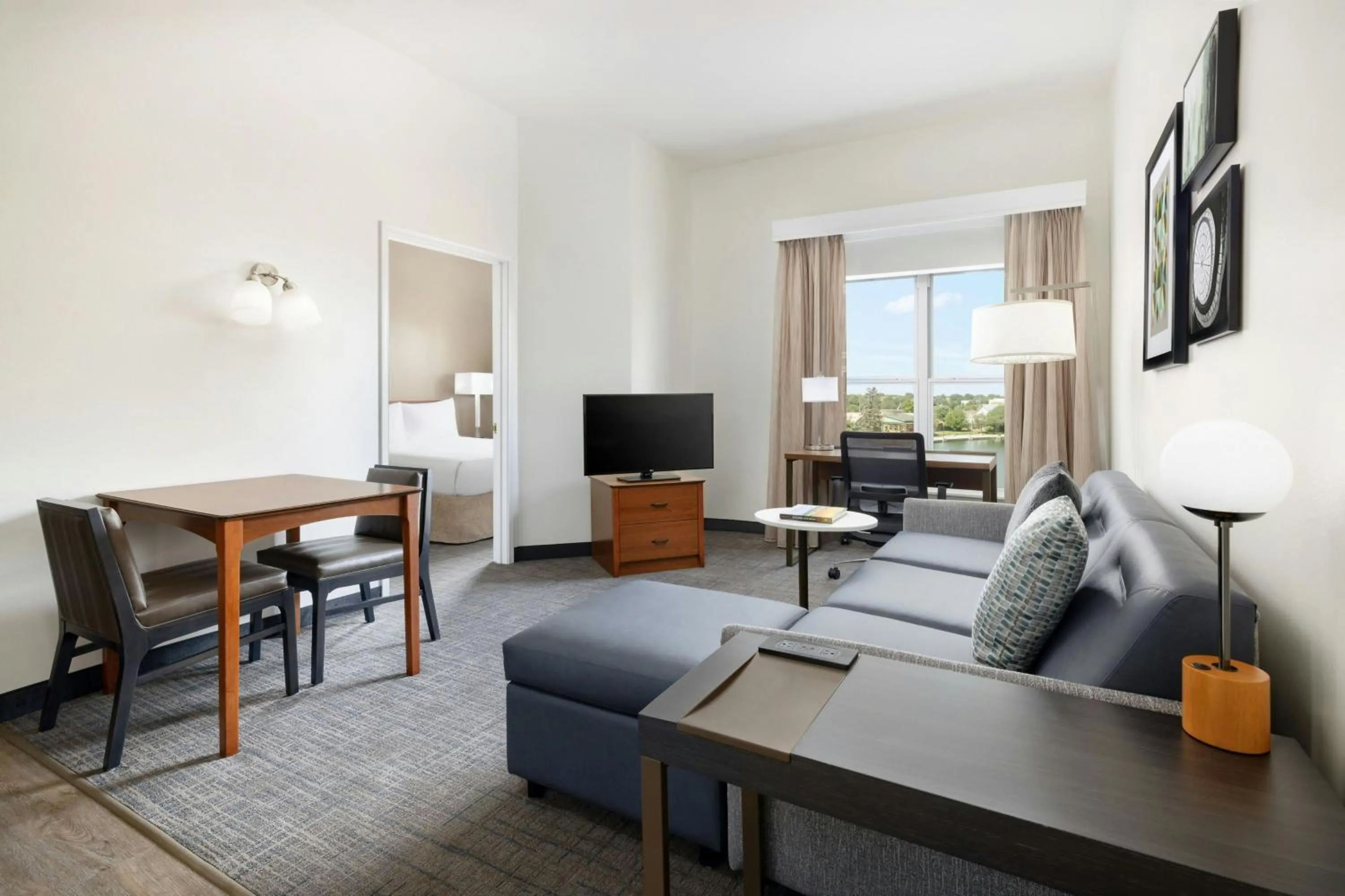 Living room in Residence Inn Des Moines West at Jordan Creek Town Center