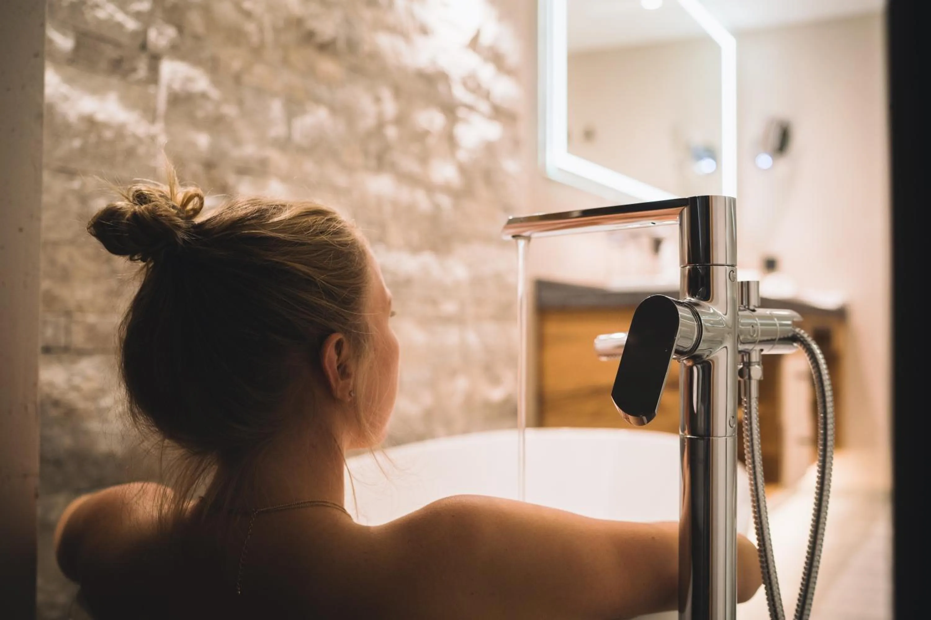 Bathroom in Alpinhotel Berghaus spa