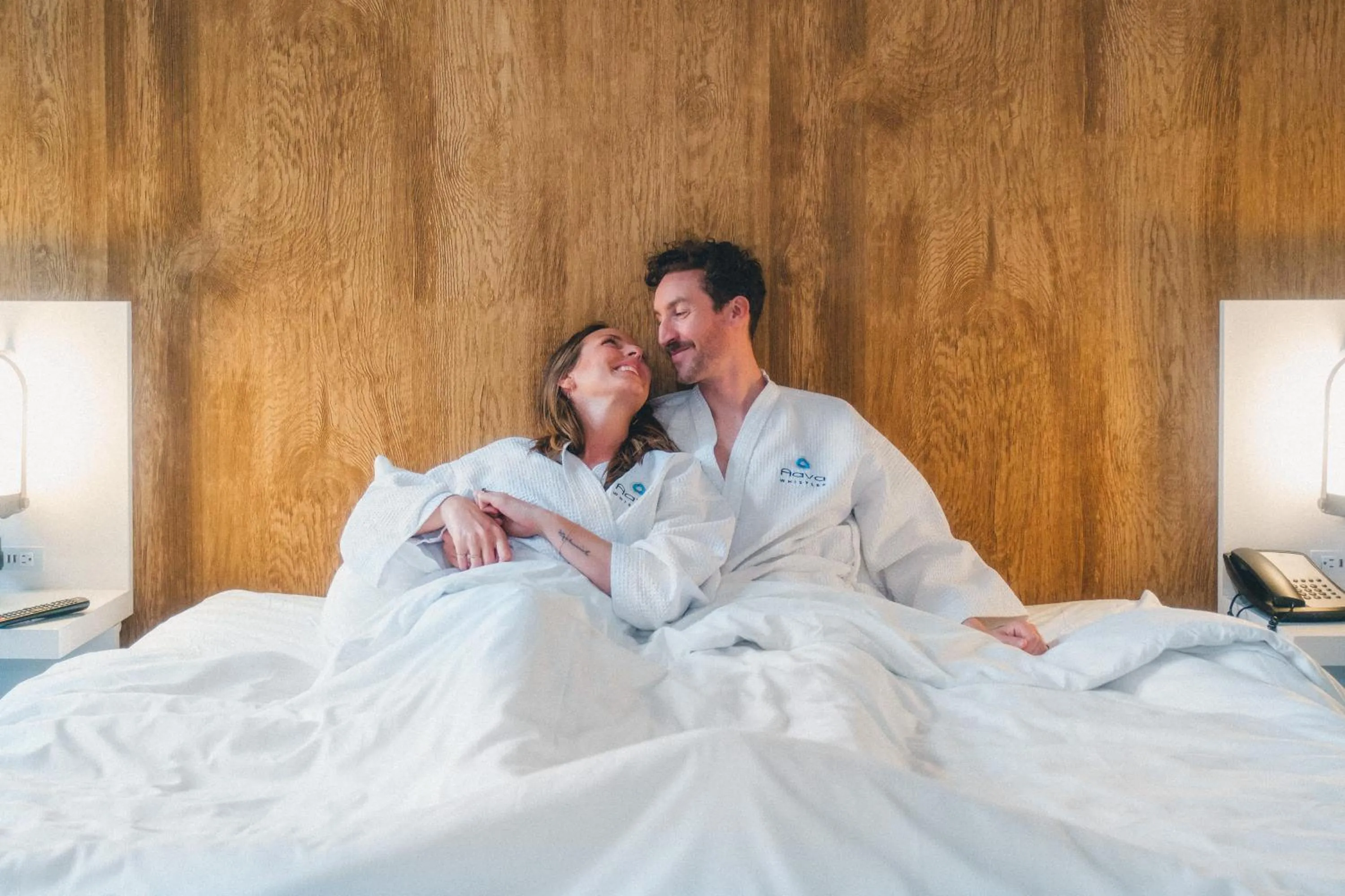 Bed in Aava Whistler Hotel