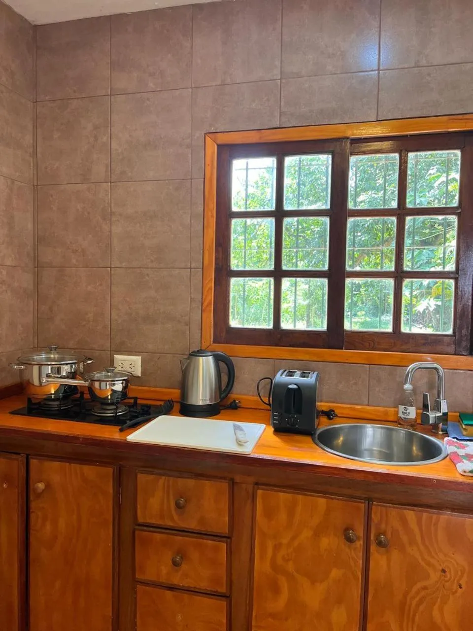 Kitchen or kitchenette in Beer Hotel Iguazú