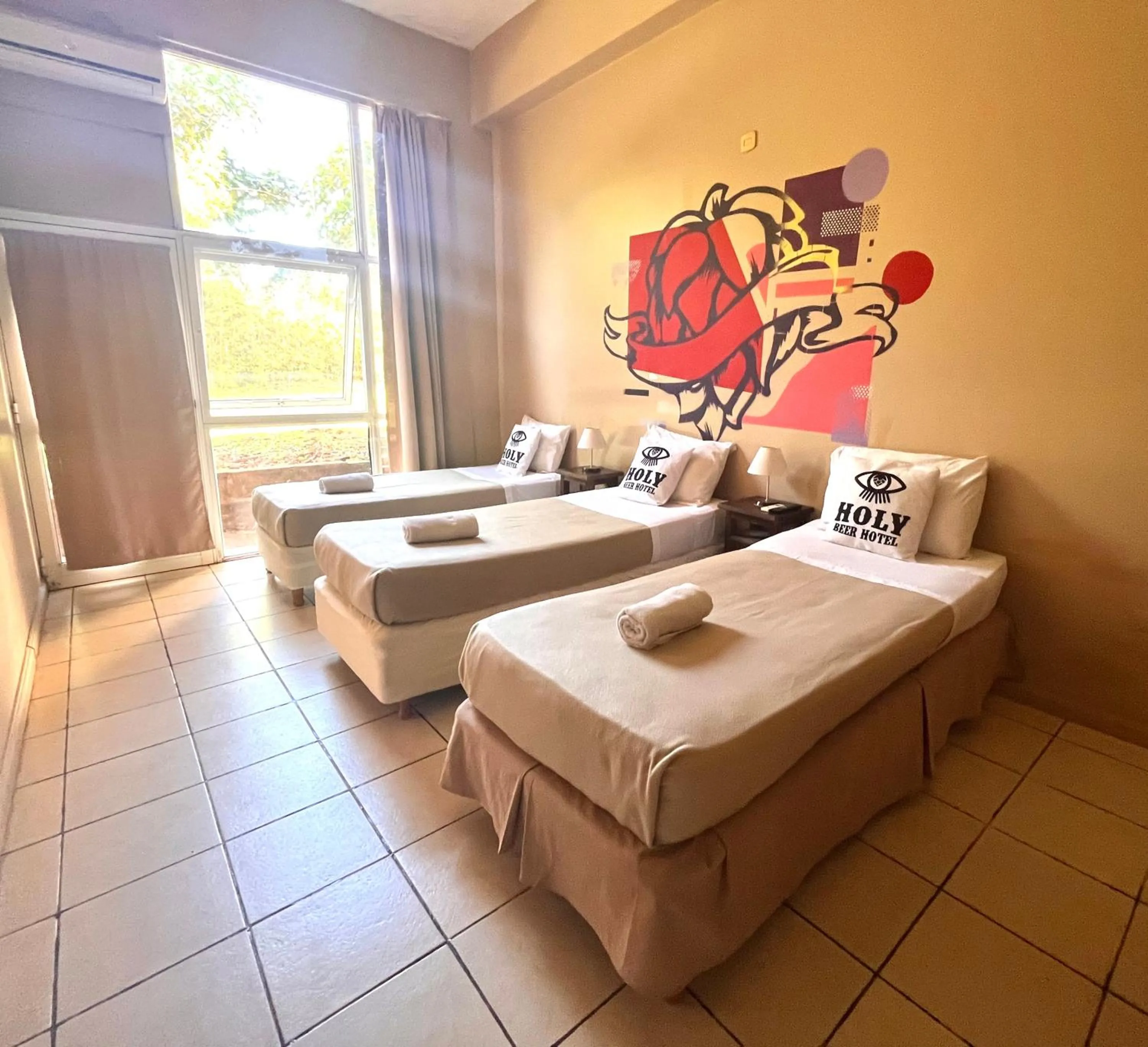 Bed in Beer Hotel Iguazú