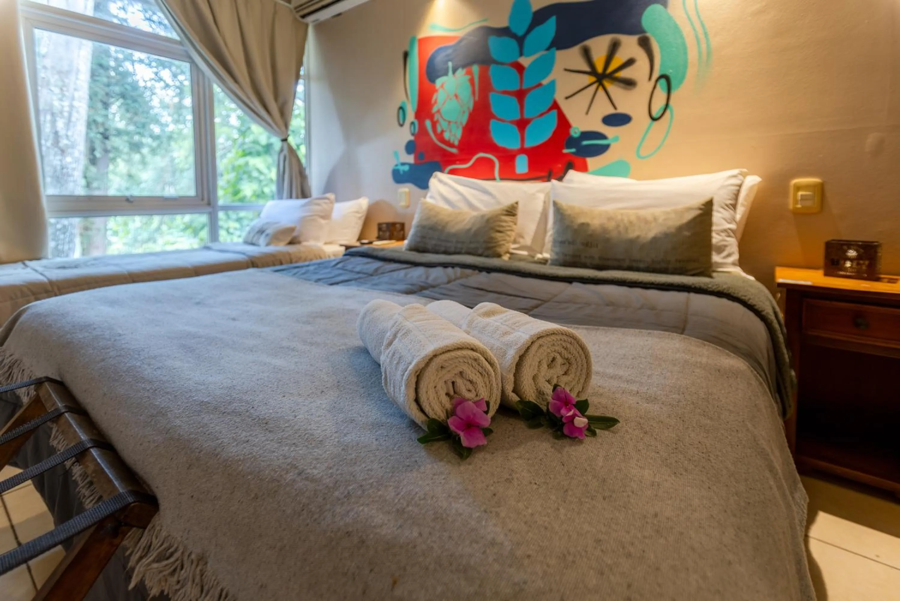 Bed in Beer Hotel Iguazú