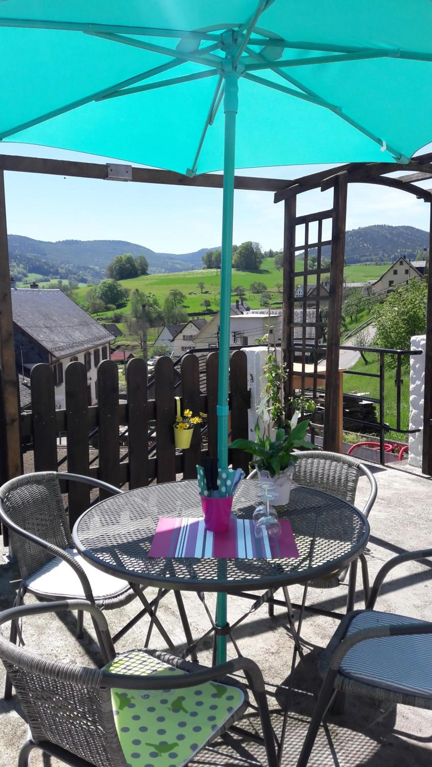 Balcony/Terrace in Chambre d'Hotes Le Saut de La Truite