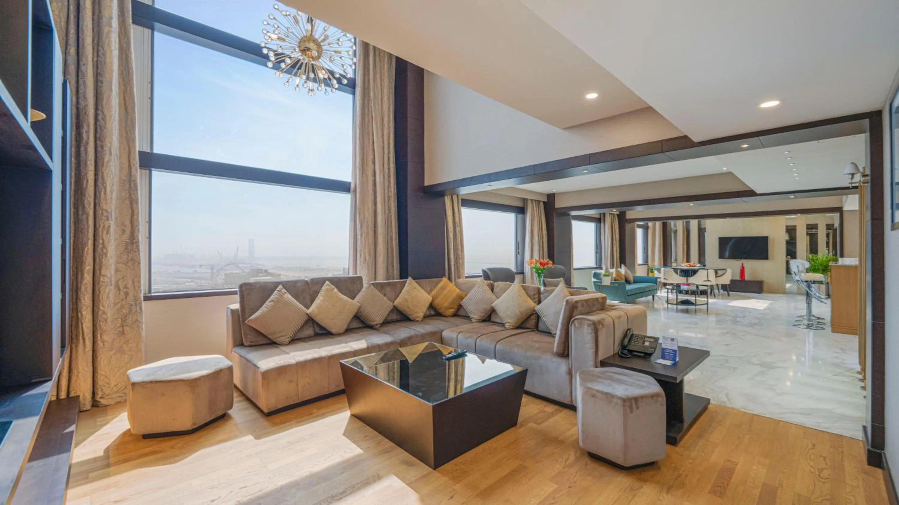 Living room in Hyatt Regency Galleria Residence Dubai