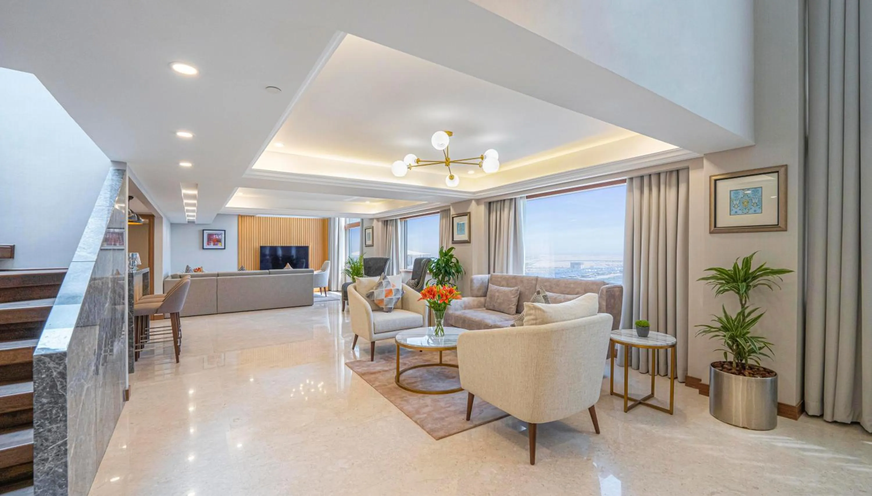 Living room in Hyatt Regency Galleria Residence Dubai