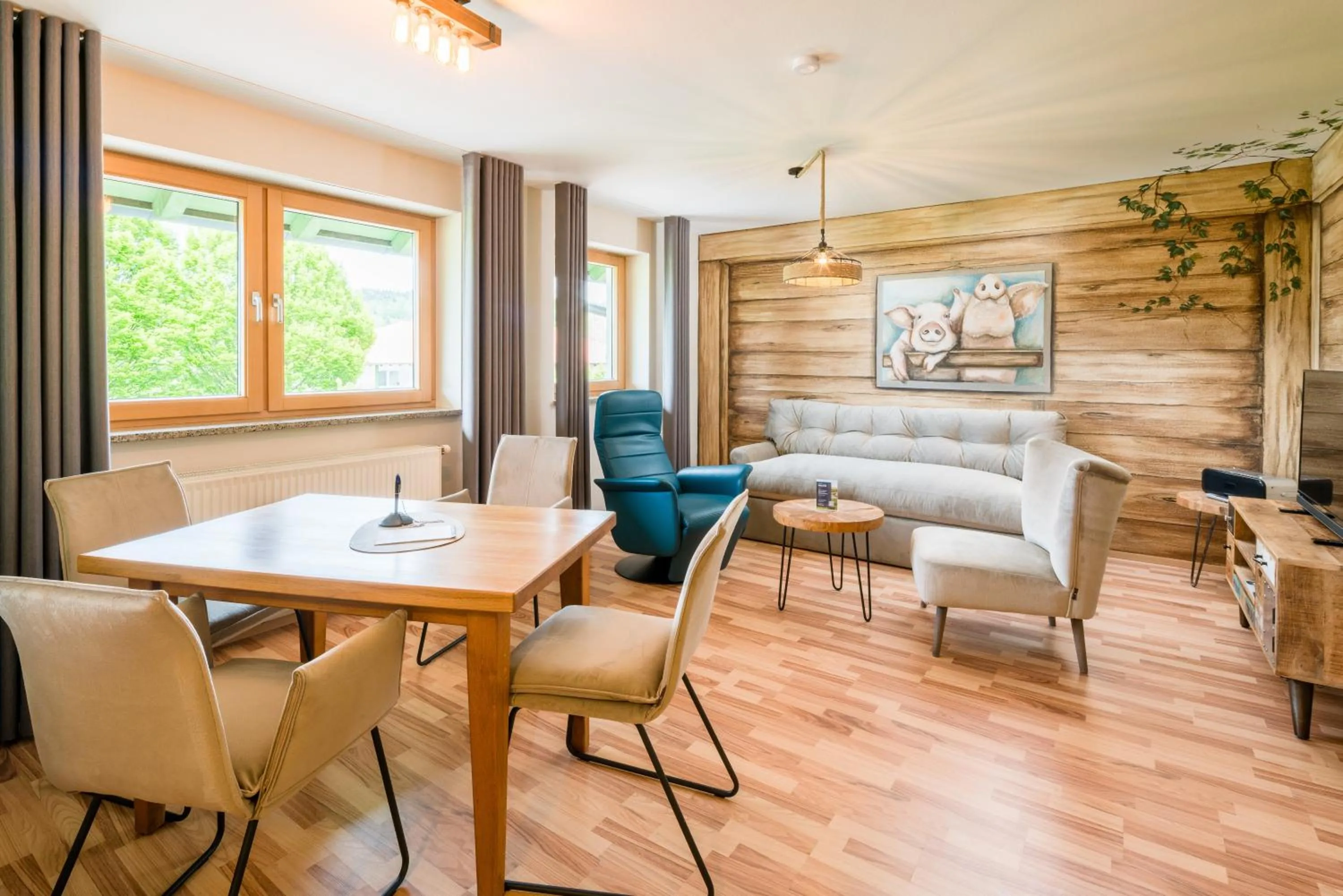 Living room in Hotel Hofgut Tiergarten