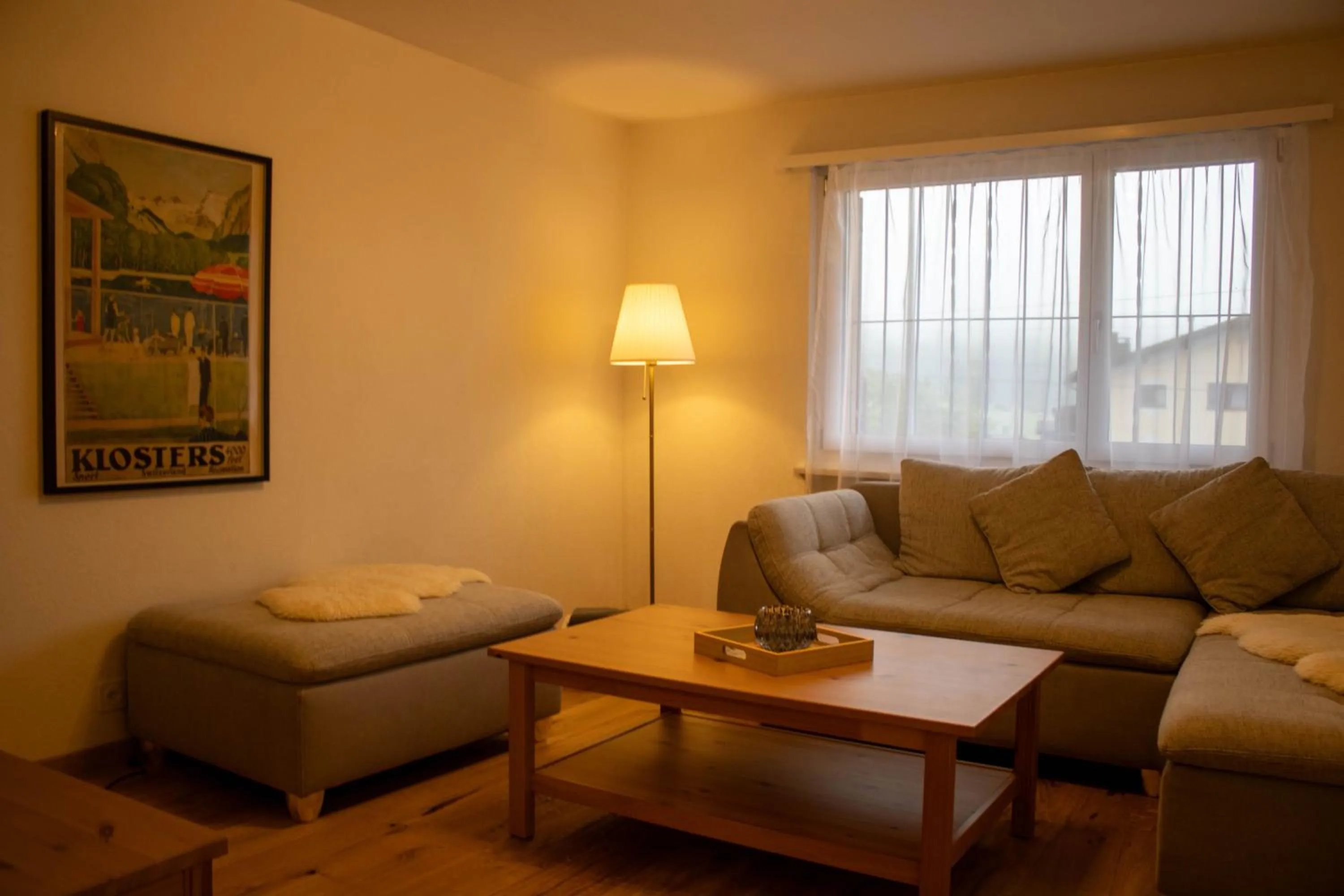 Living room in Madrisa Lodge