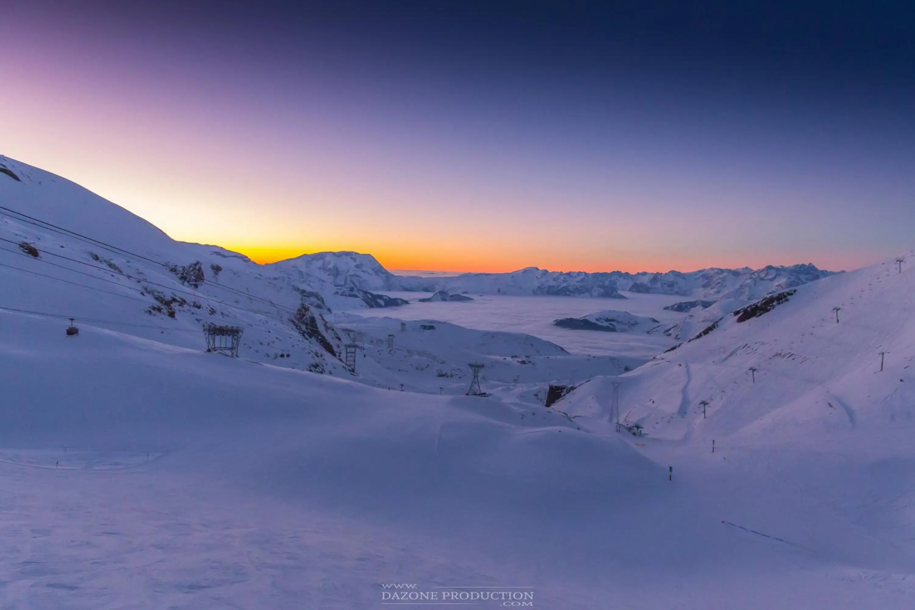Sunset in Hotel Les Flocons