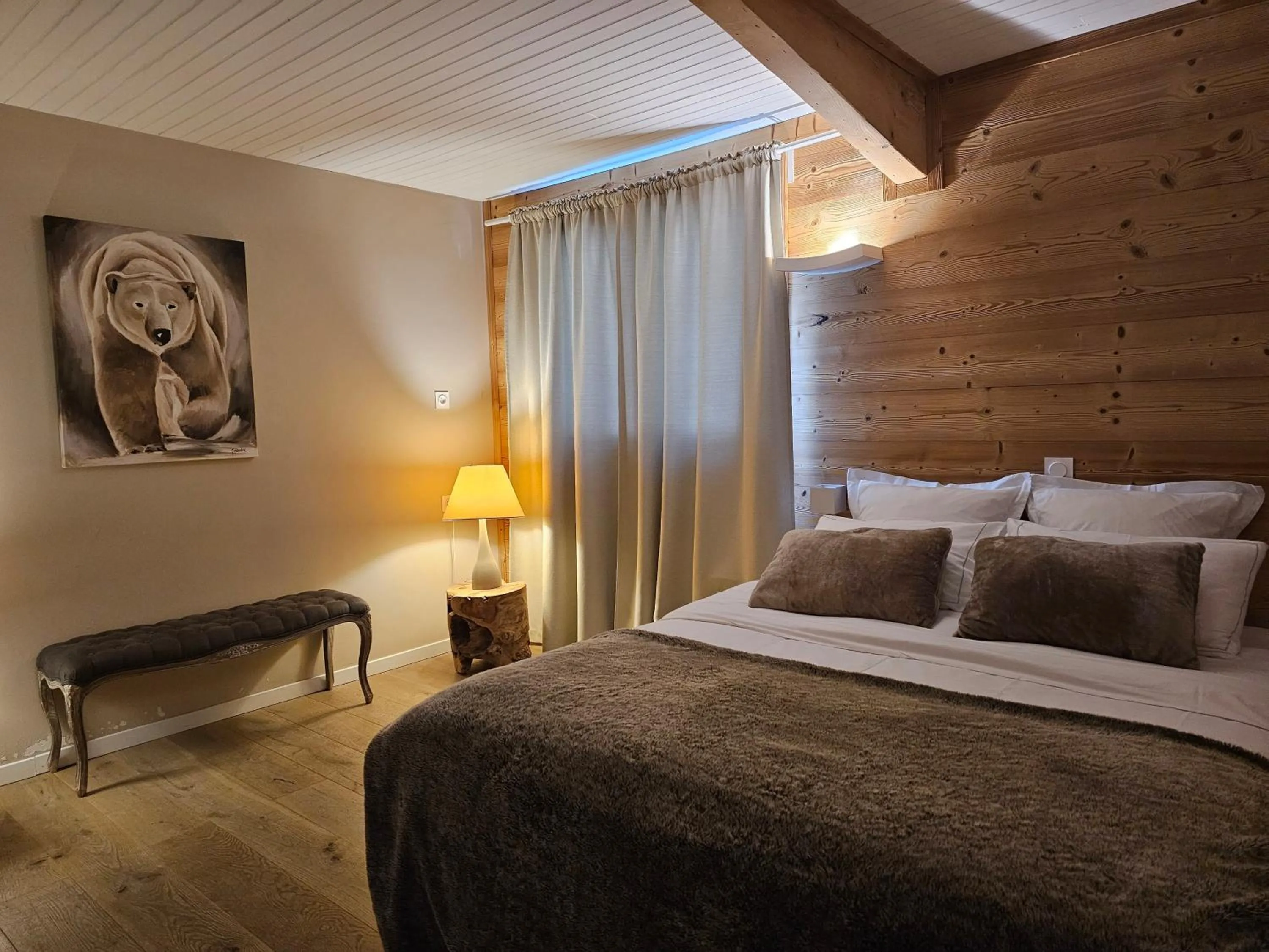 Bedroom, Bed in Hotel Les Flocons