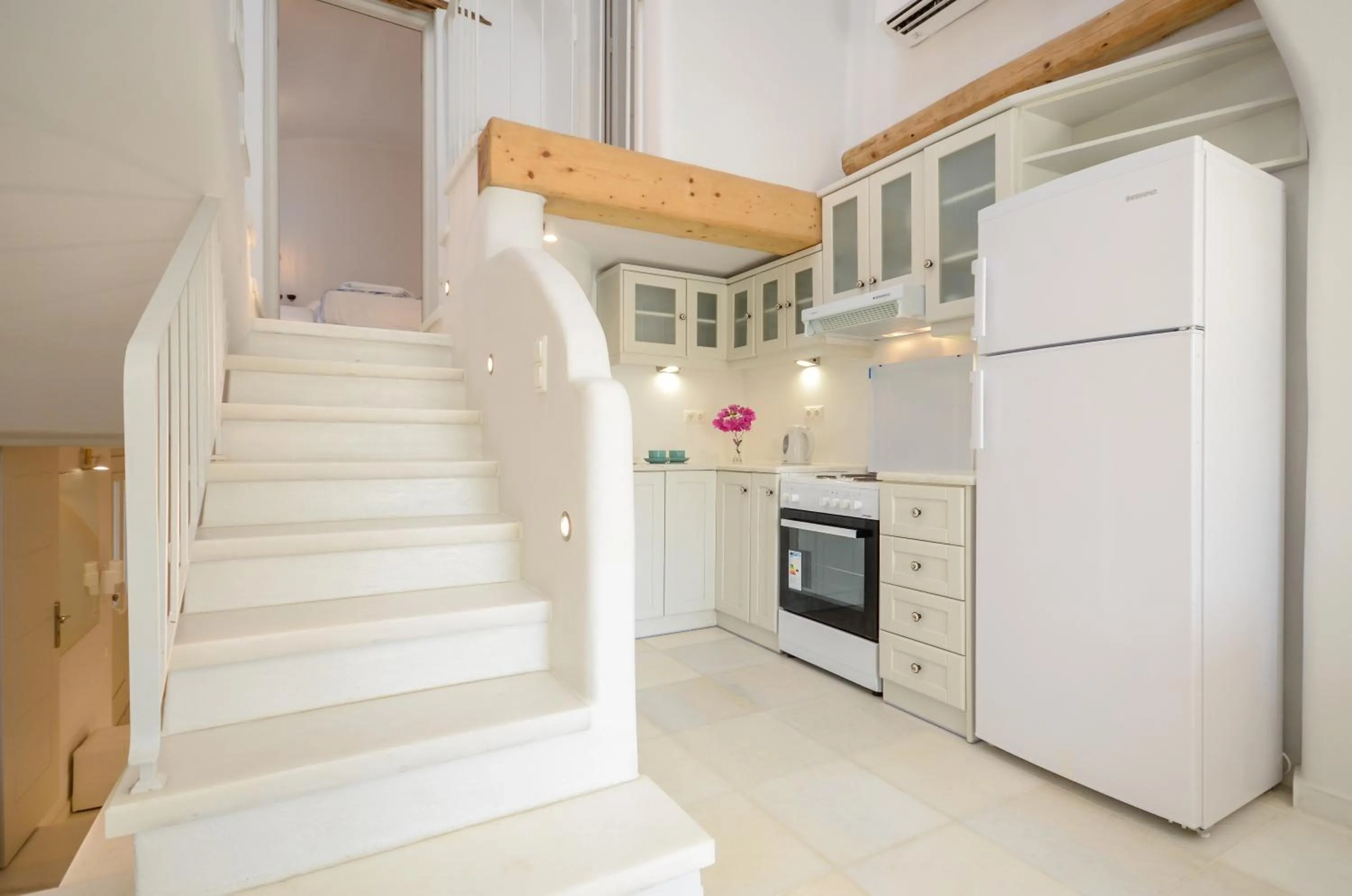 Kitchen or kitchenette in Naxian Queen Luxury Villas & Suites