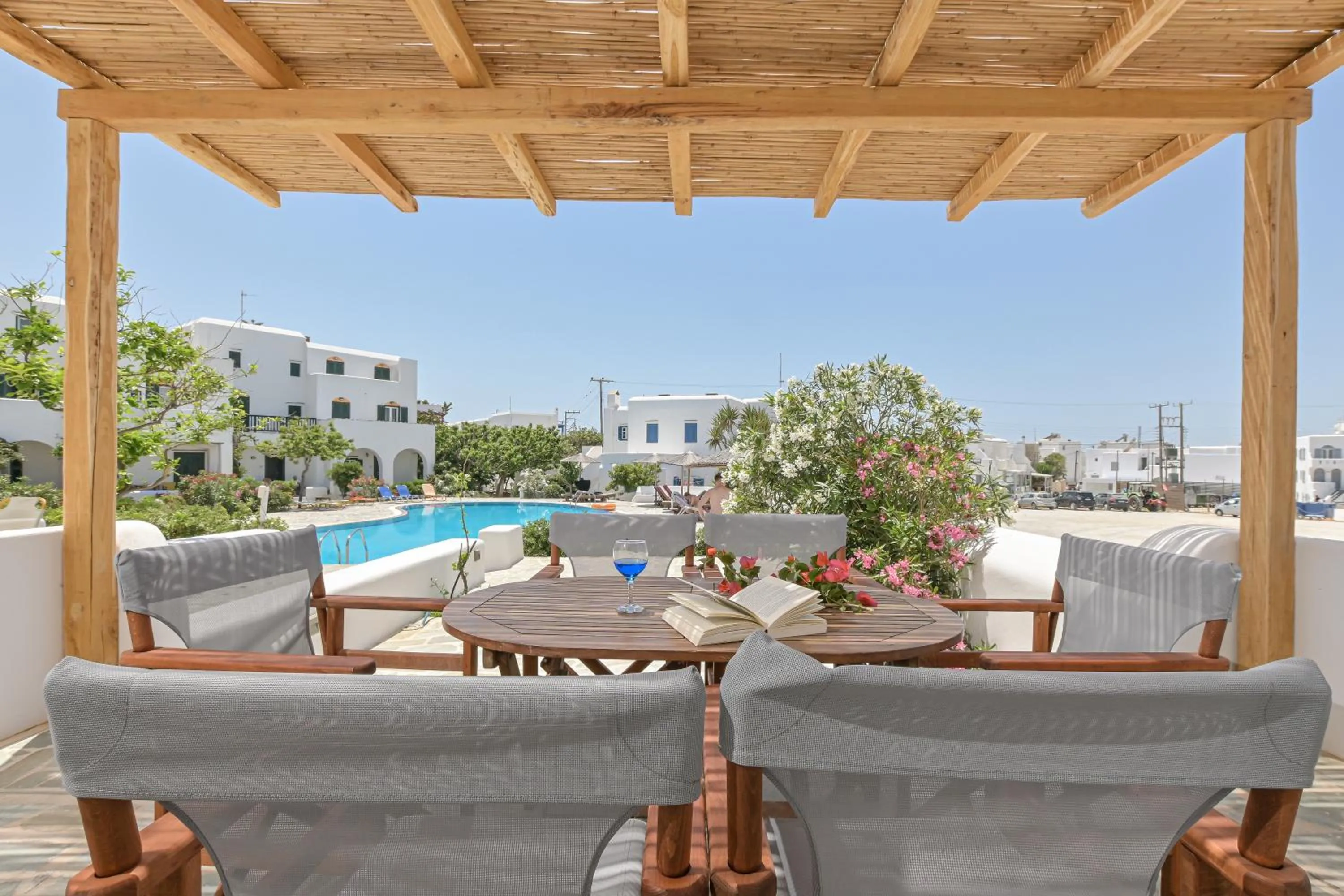 Patio in Naxian Queen Luxury Villas & Suites