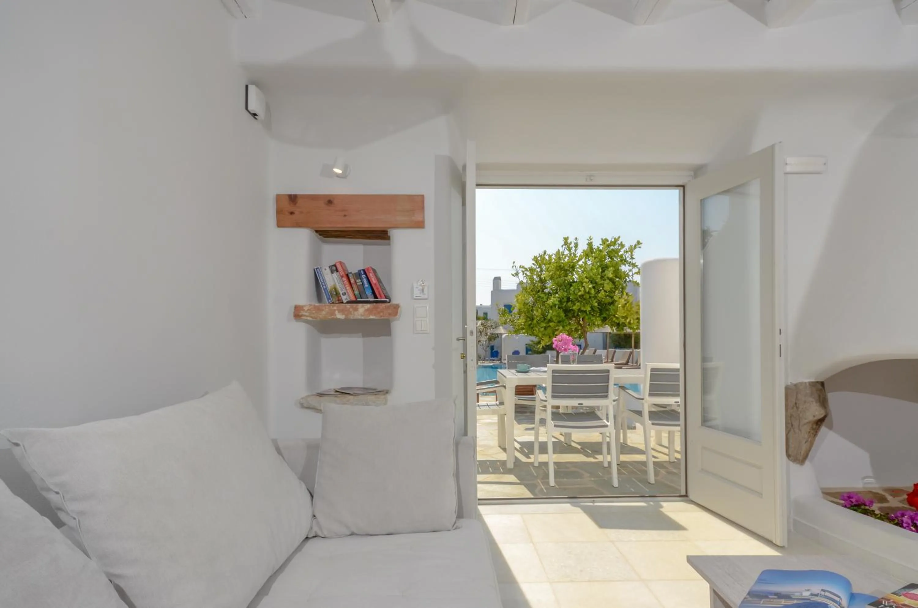 Patio in Naxian Queen Luxury Villas & Suites