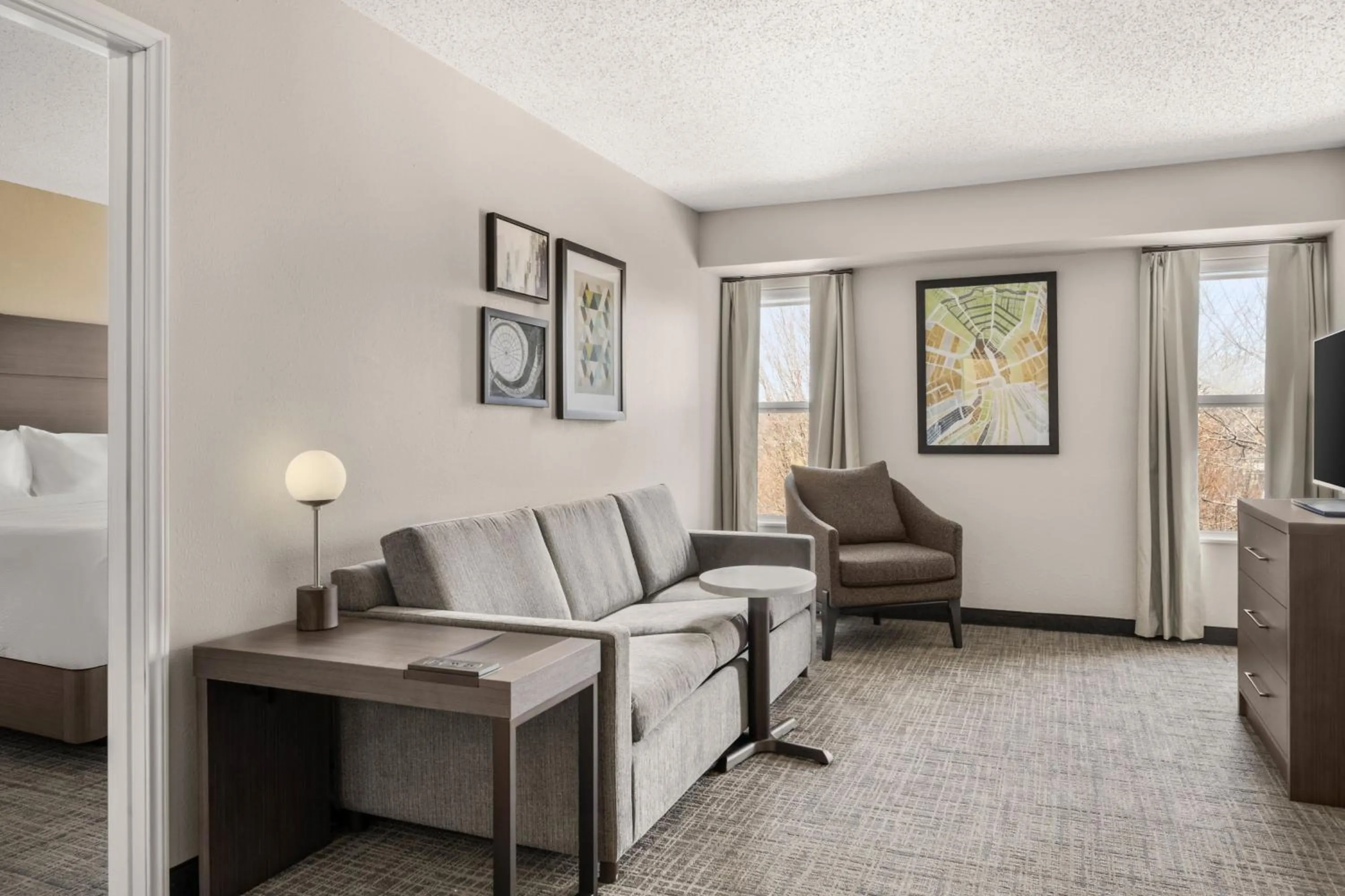 Living room, Bed in Residence Inn by Marriott Davenport