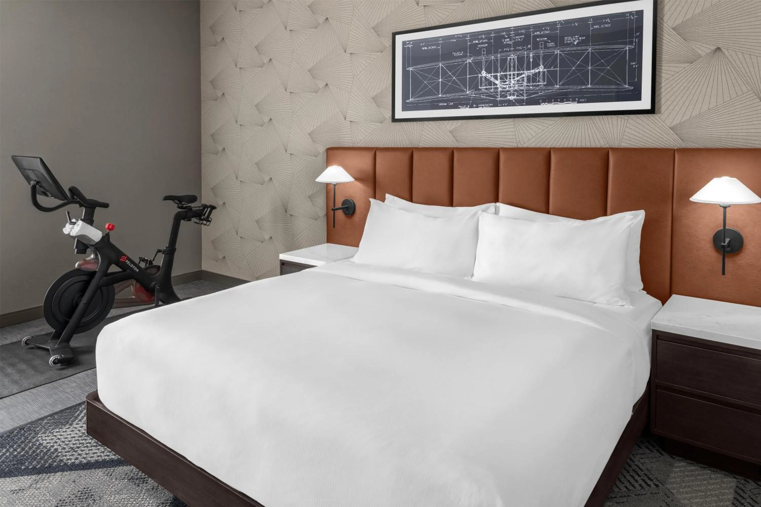 Bed in DoubleTree by Hilton Dayton Fairborn