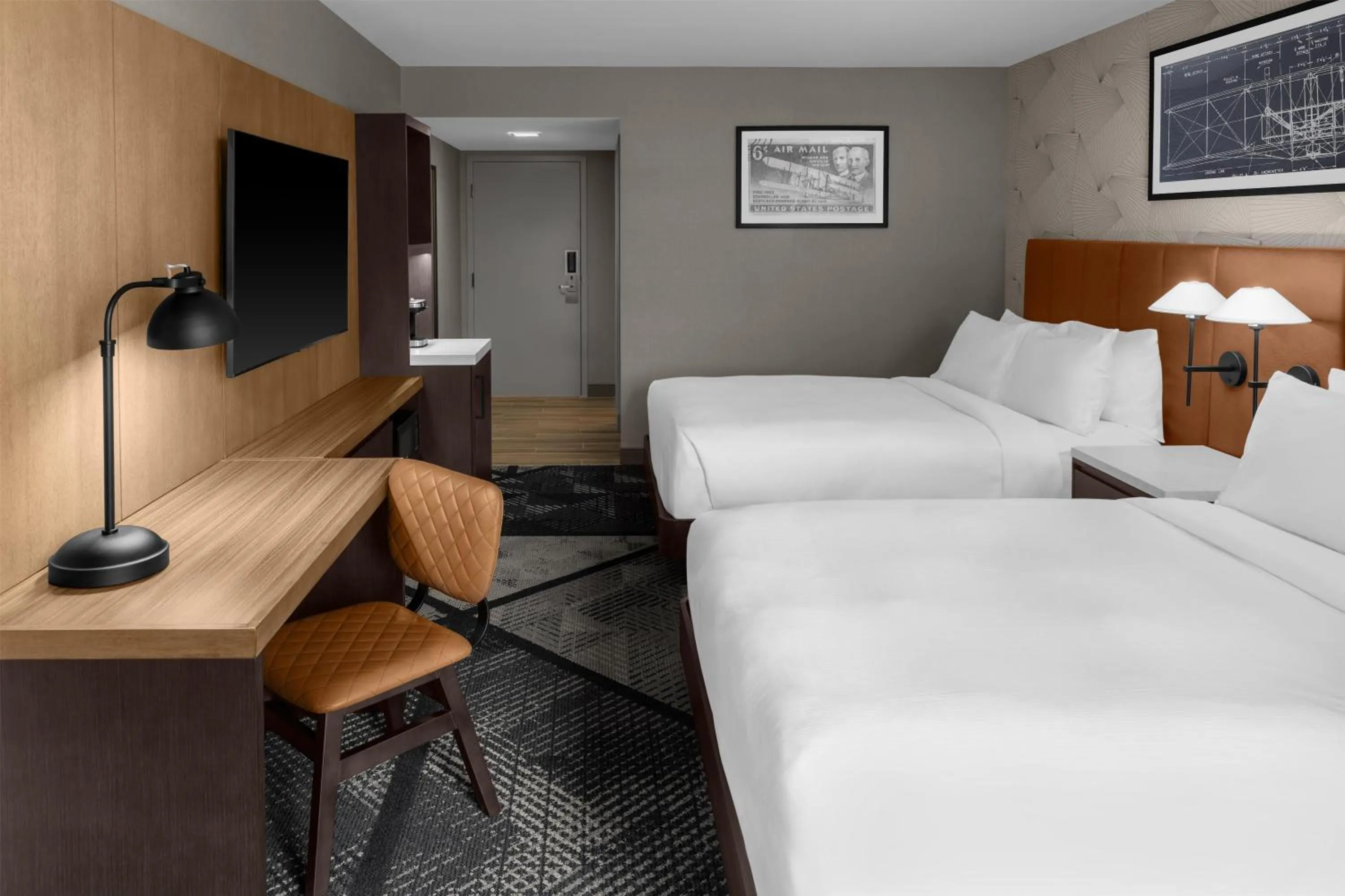 Bed in DoubleTree by Hilton Dayton Fairborn