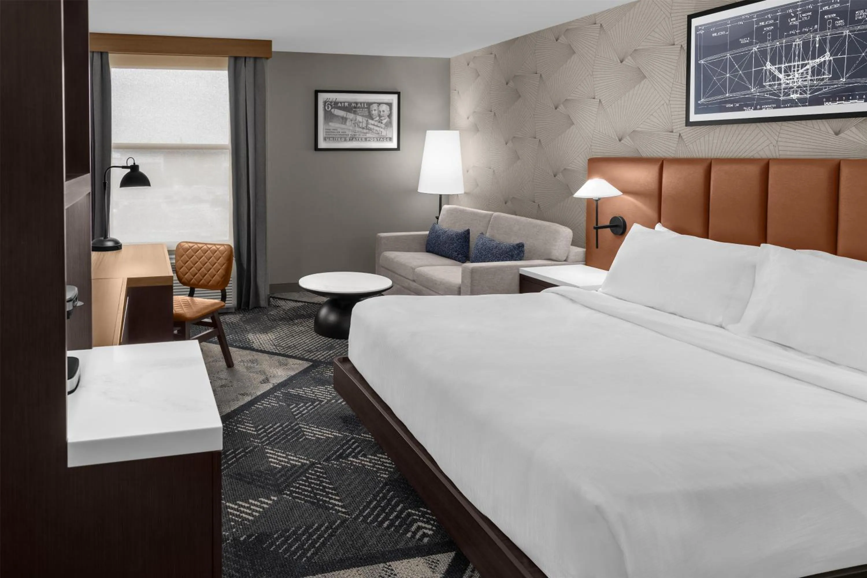 Bed in DoubleTree by Hilton Dayton Fairborn