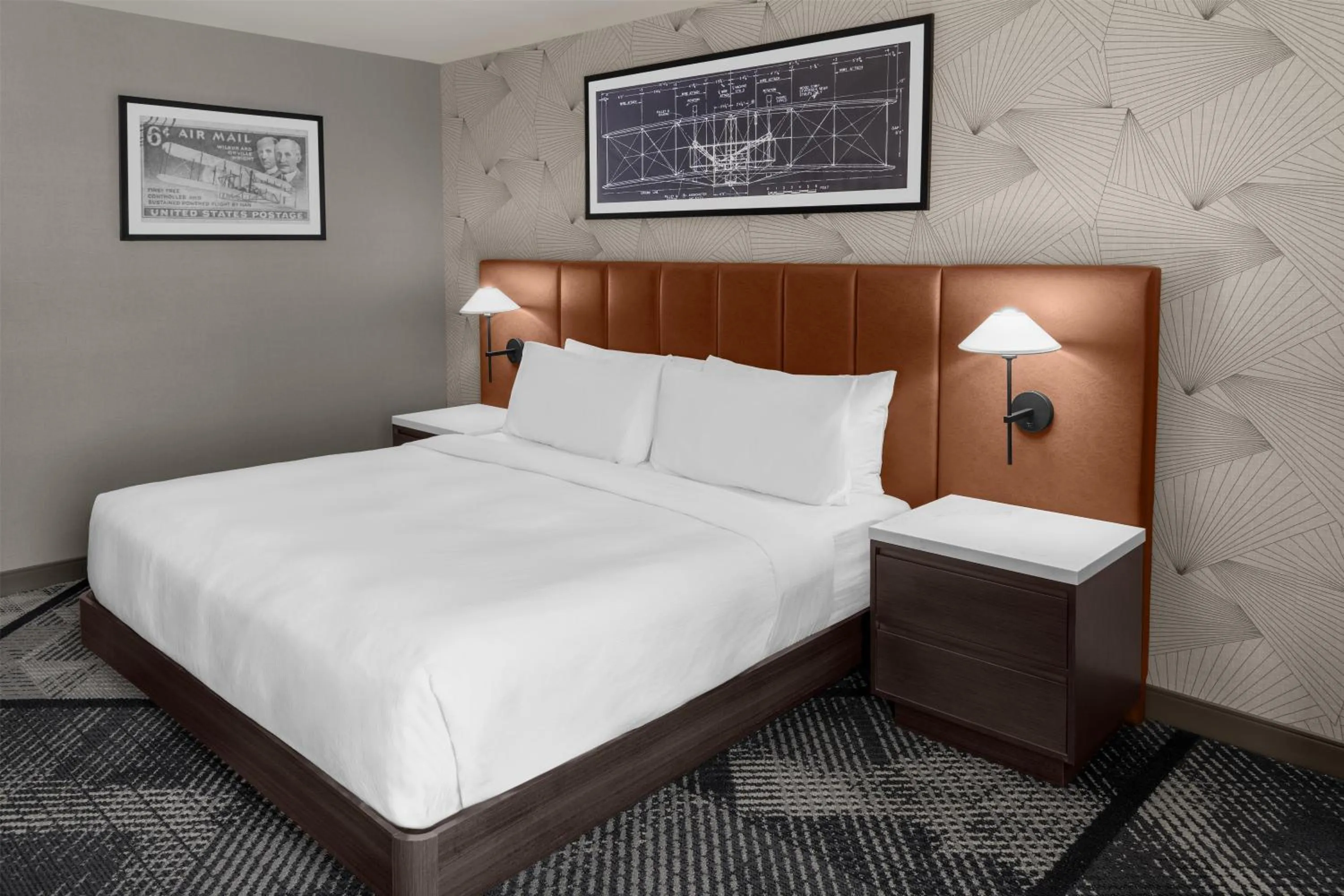 Bed in DoubleTree by Hilton Dayton Fairborn