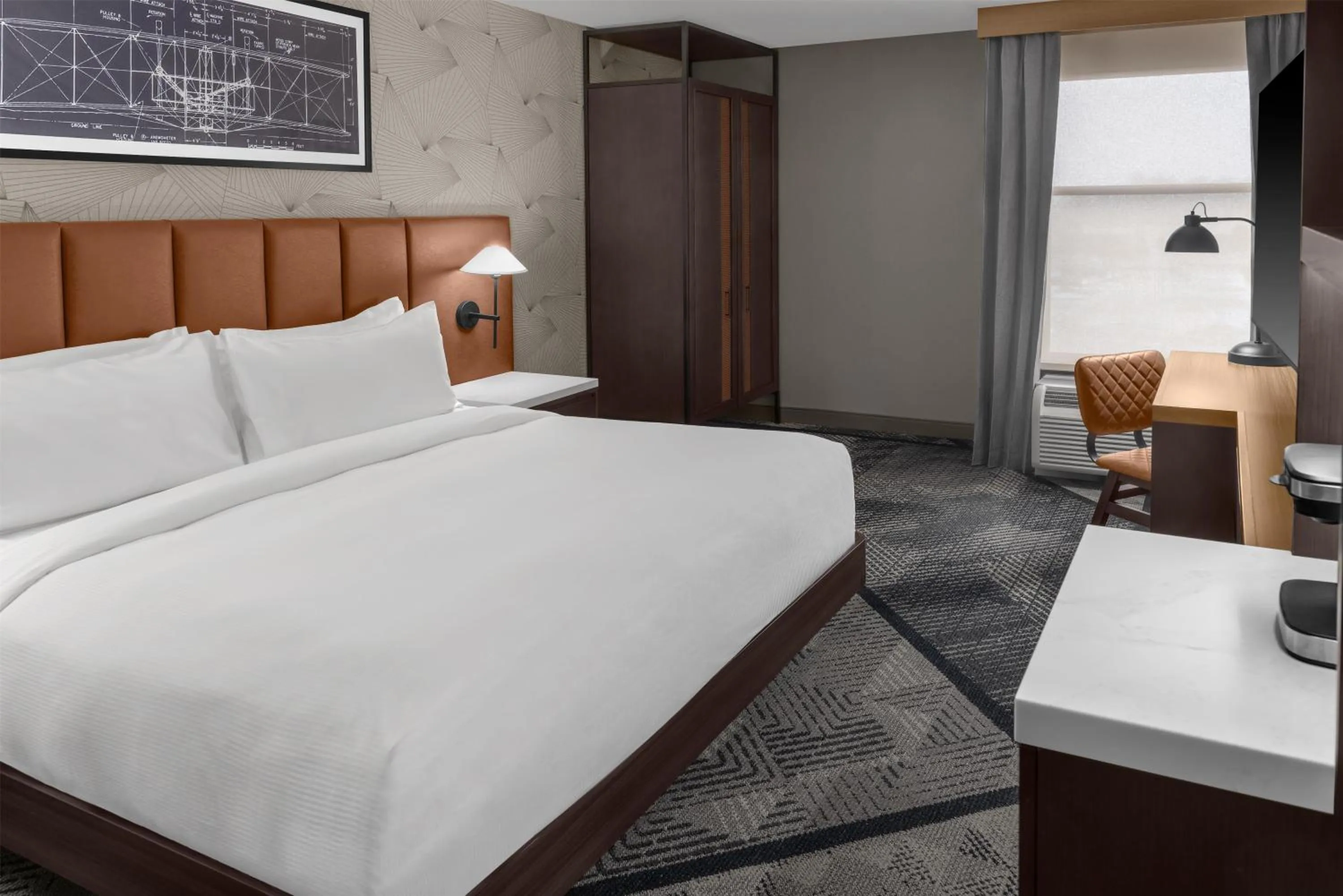 Bed in DoubleTree by Hilton Dayton Fairborn