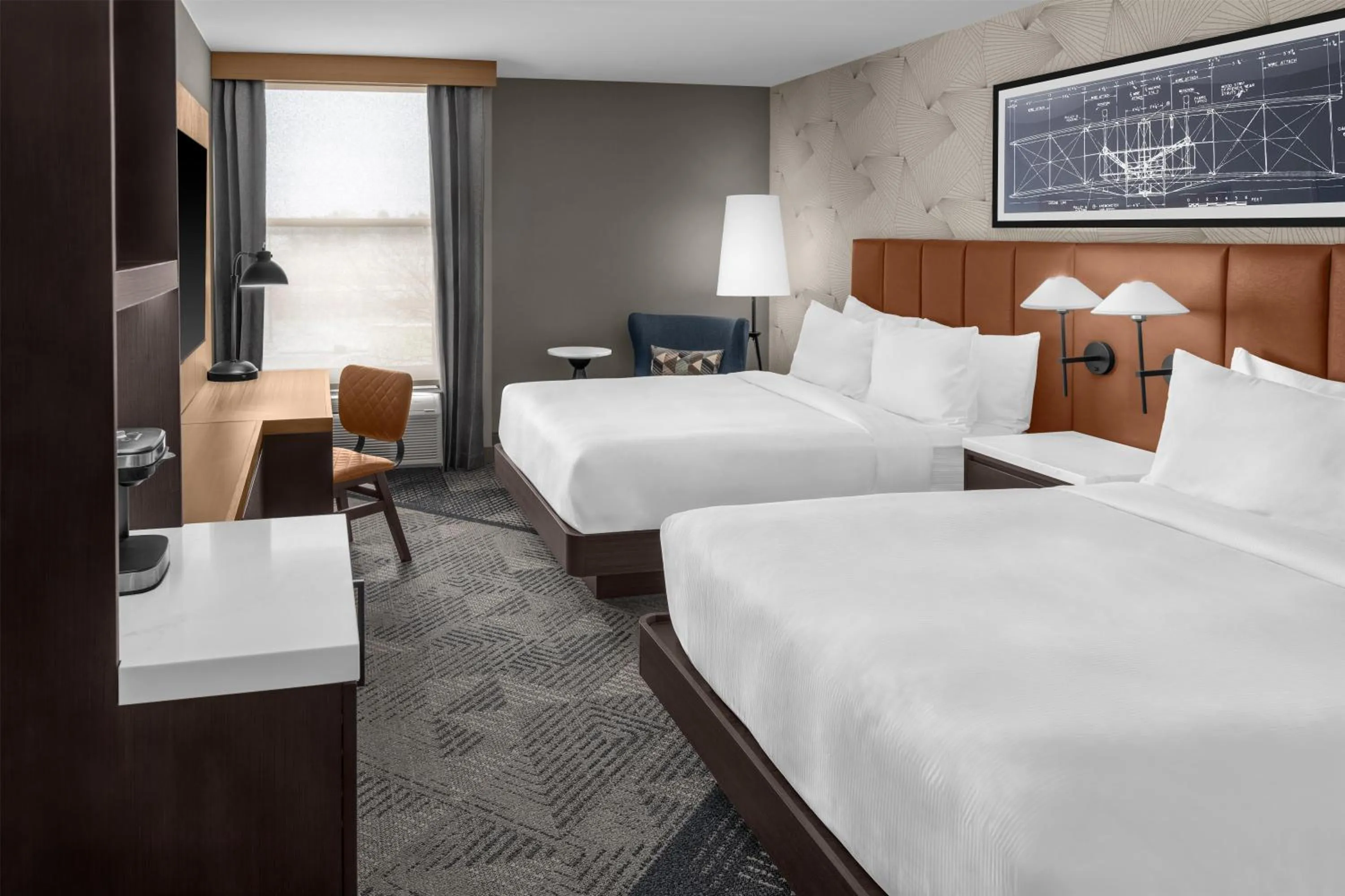 Bed in DoubleTree by Hilton Dayton Fairborn