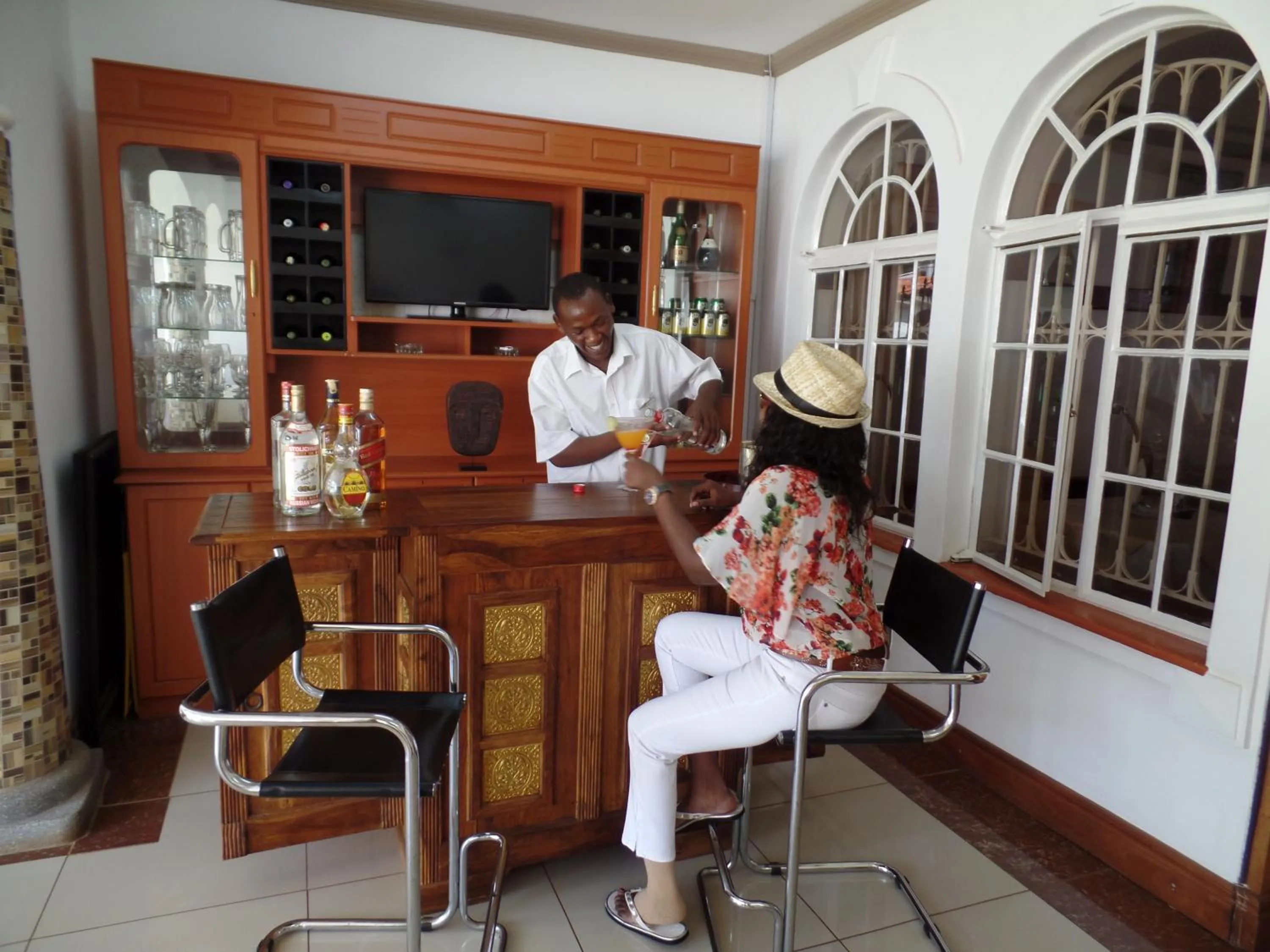 Seating area in Villa Leone Boutique Hotel