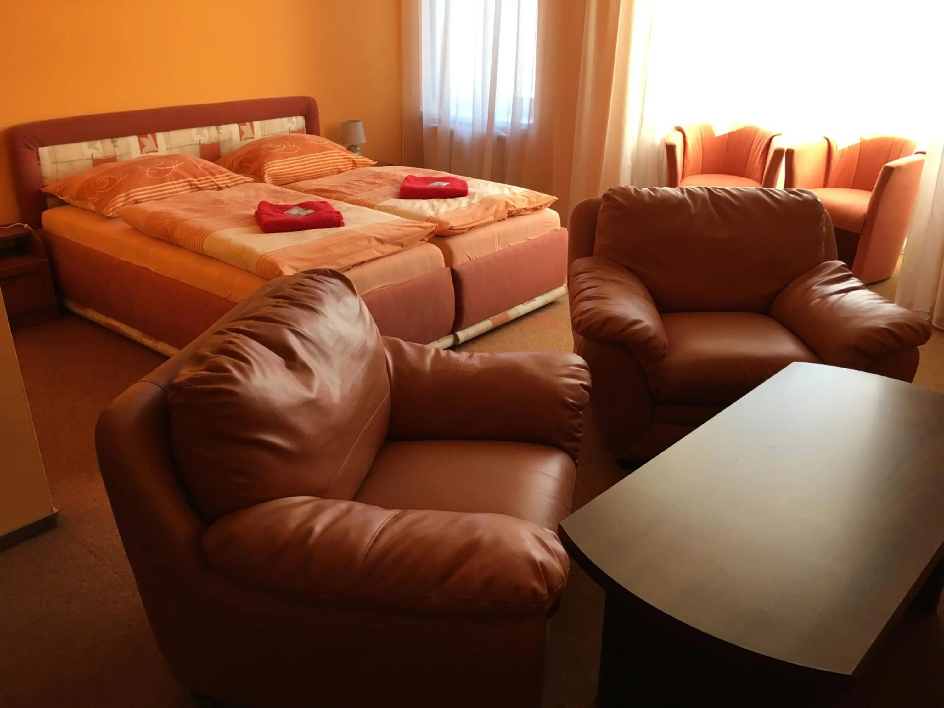 Living room, Bed in Hotel Zlatý Kříž