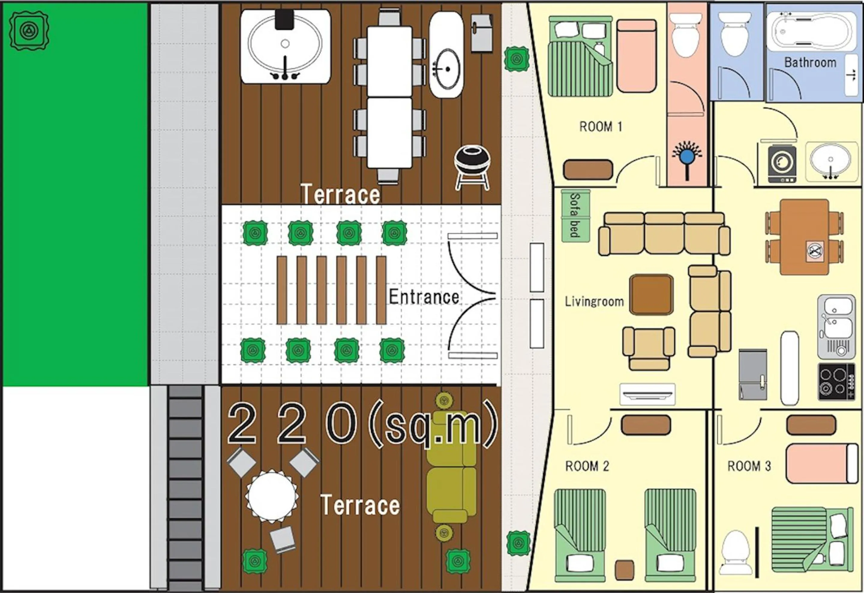 Floor plan in El Sol Town Okinawa