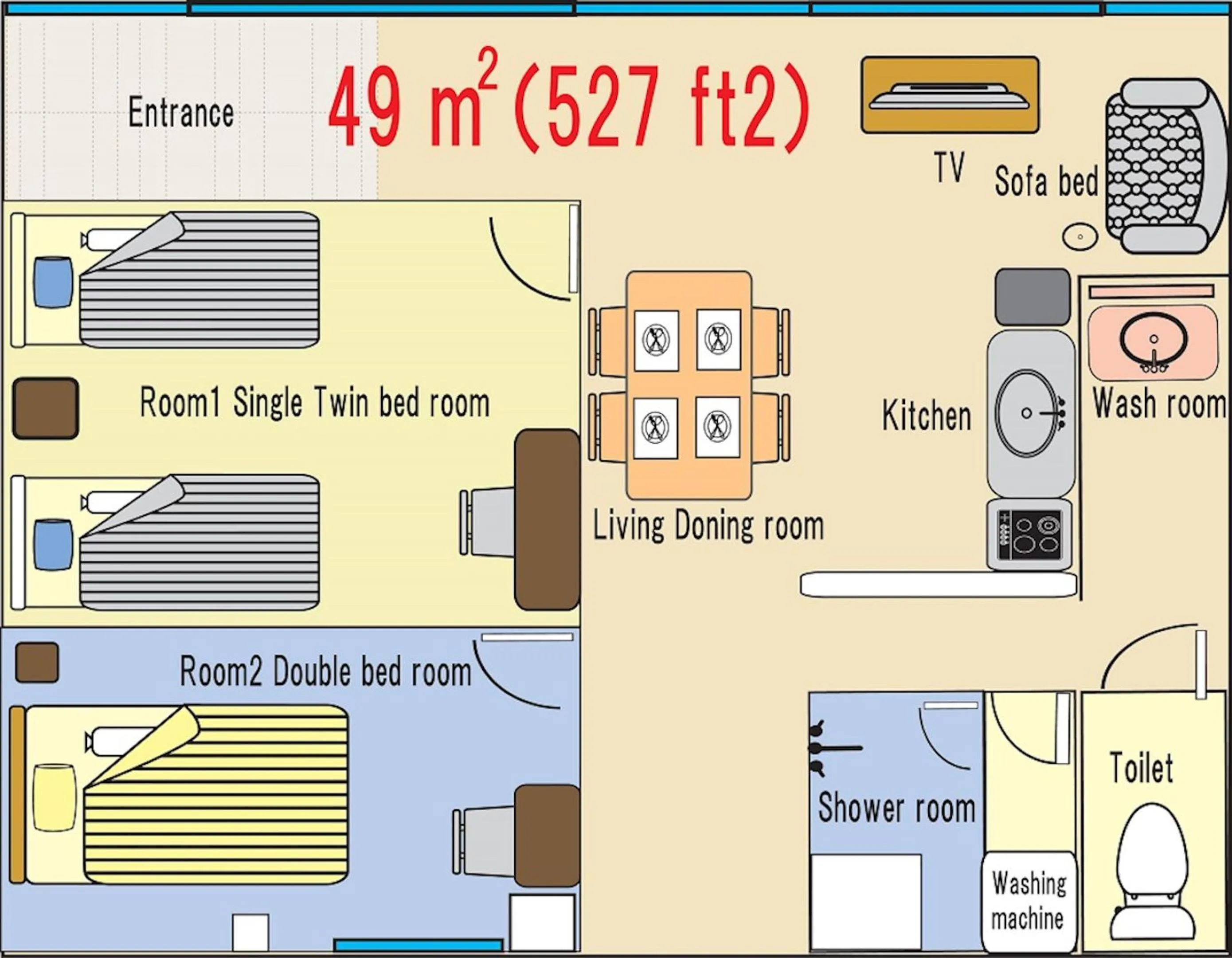 Floor plan in El Sol Town Okinawa