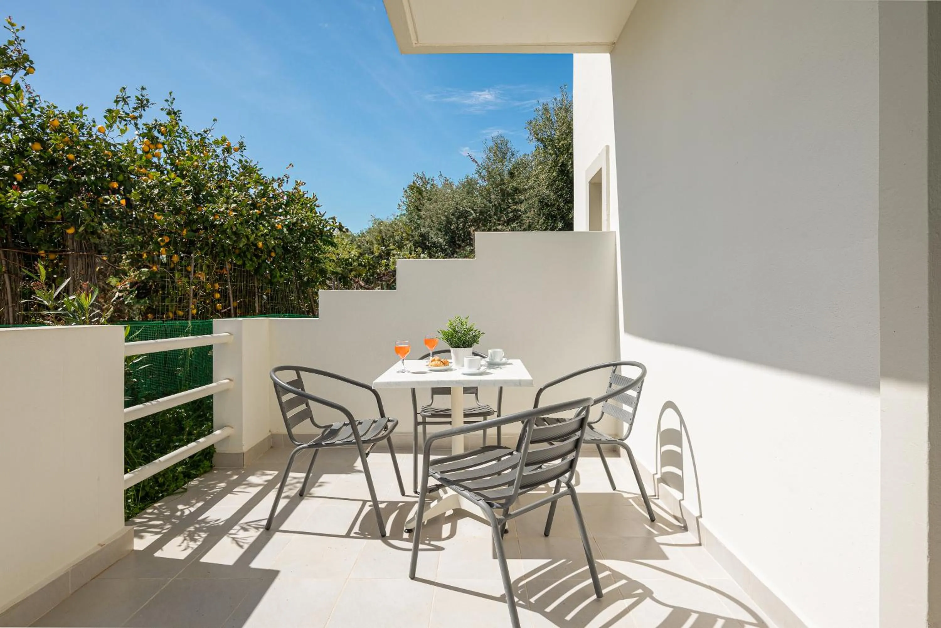 Patio in Mylos Apartments Anissaras